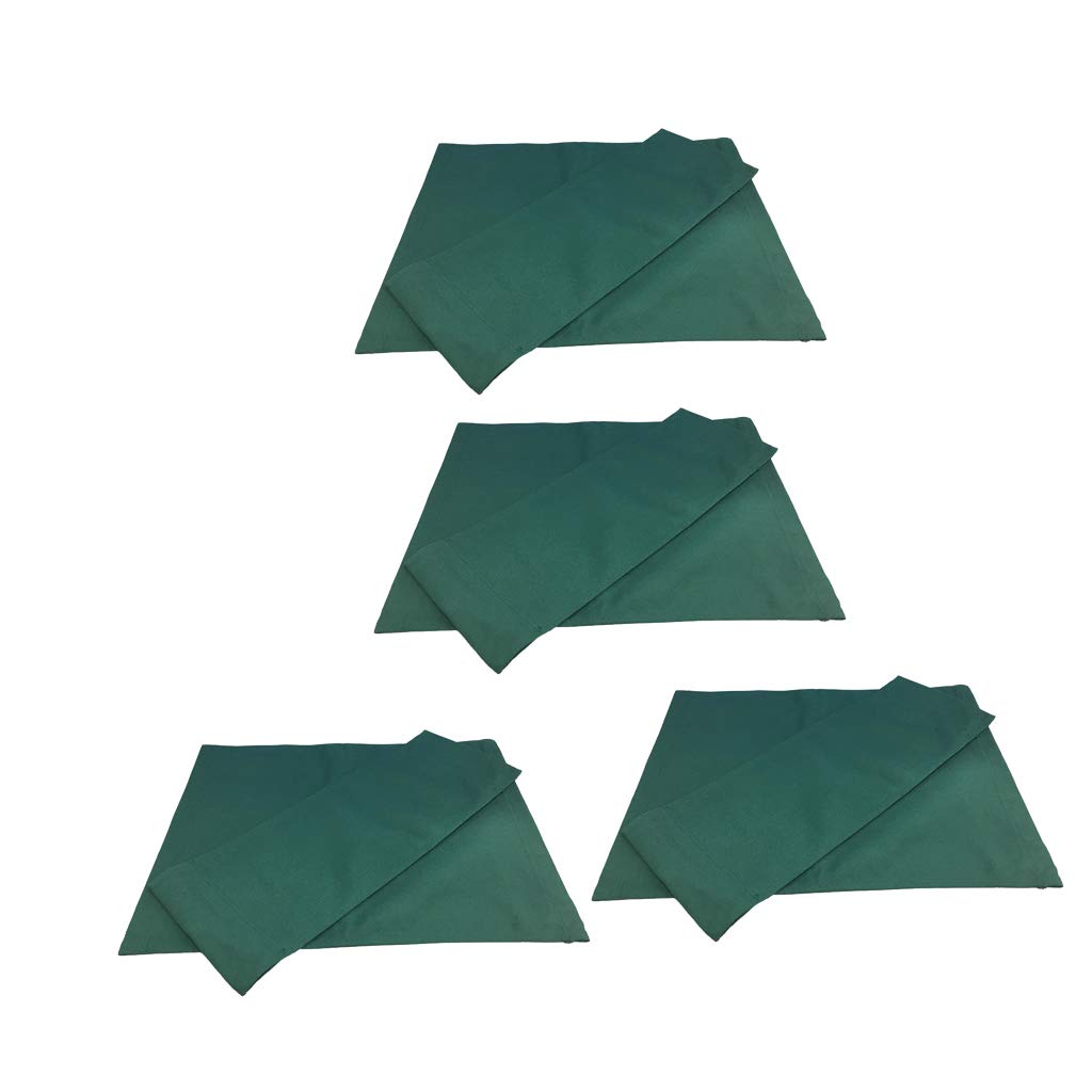 B Blesiya 4-Piece Green Canvas Seat Covers for Folding Chairs - Perfect for Makeup Stools, Outdoor Seating & Beach Chairs (Cushion Only, Chair Not Included) - Ideal for Salons, Camping & Picnics