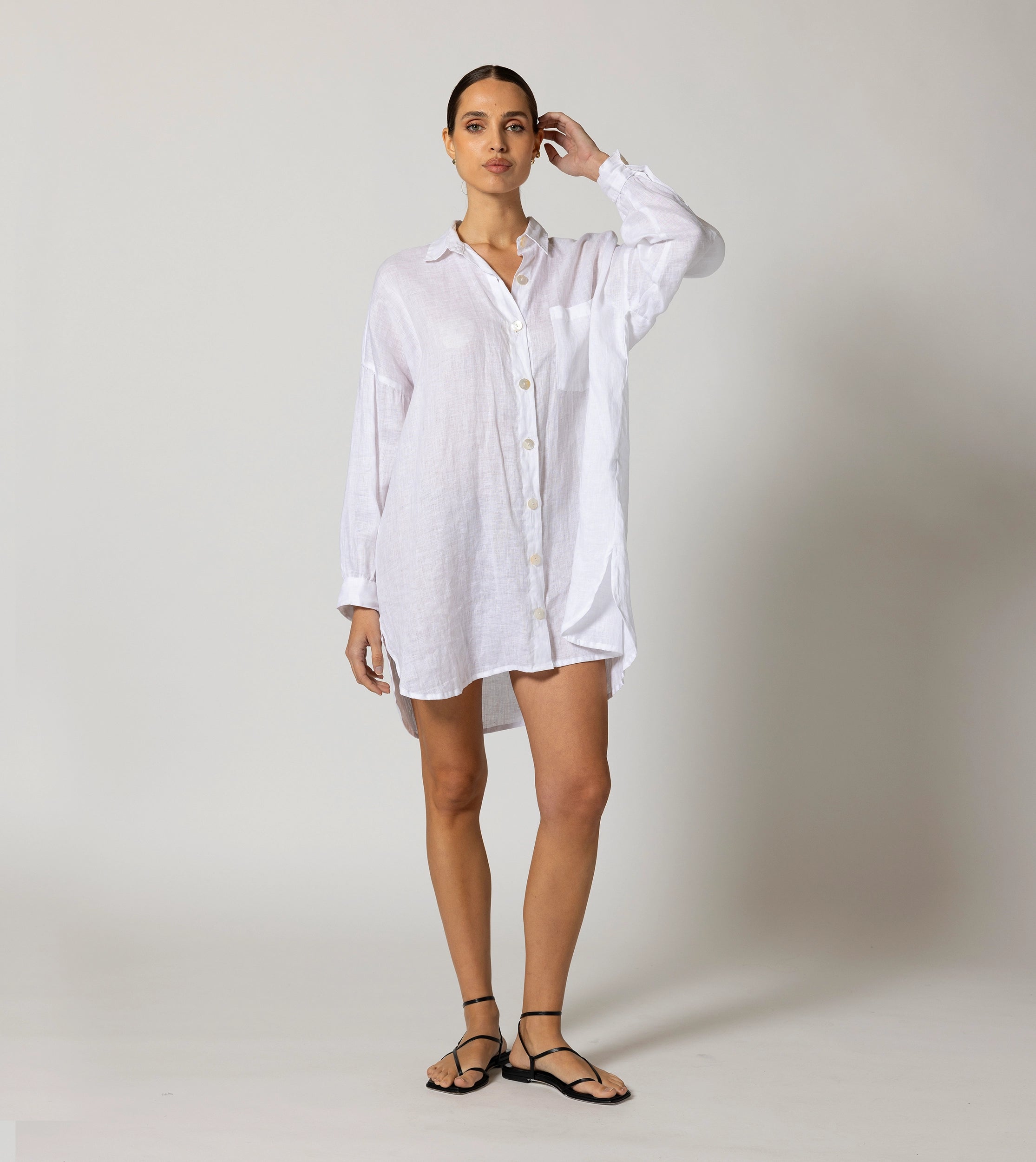 Nusa Button Up Shirt for Women - Ivory Cotton Blouse | Perfect for Casual Wear, Office & Date Nights