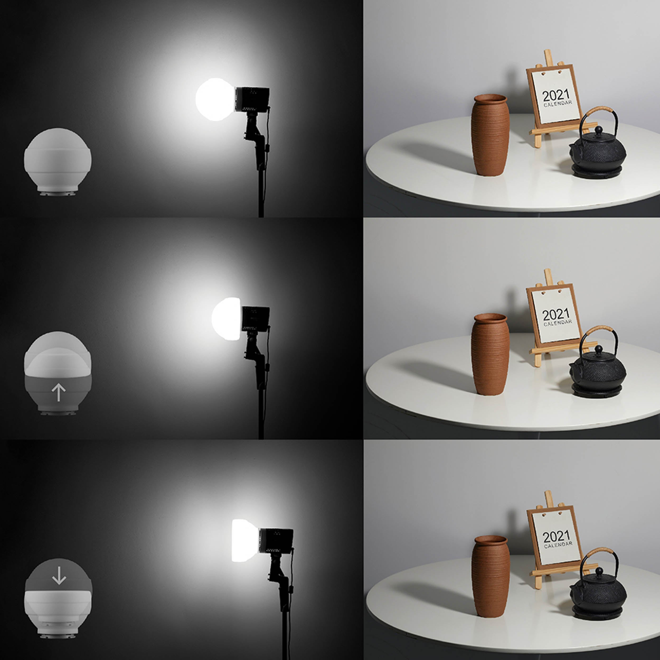 ML CD15 Silicone Rubber Omni-Directional Diffusion Sphere - Professional Lighting Accessory for Photography, Videography & Studio Lighting (Weatherproof & Durable) - Perfect for Soft Light Diffusion in Portraits, Product Shots & Film Sets