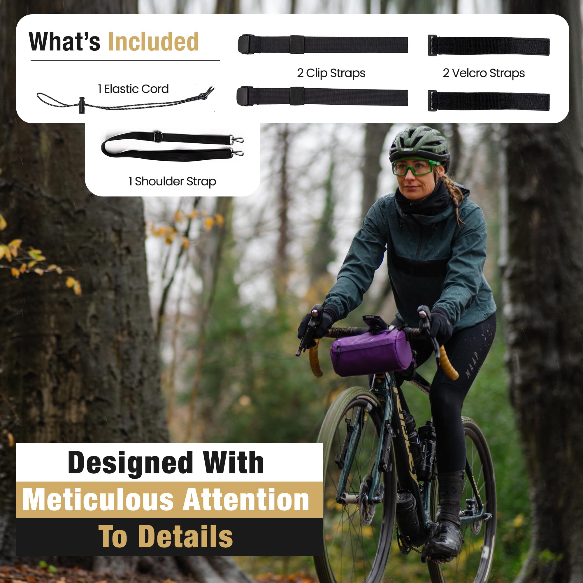 Lumiere & Co. Waterproof Bike Handlebar Bag - Front Bicycle Storage Pouch for Mountain & Road Bikes - Compact Cycling Accessory for Phone, Keys & Essentials - Perfect for Commuting, Touring & Outdoor Adventures
