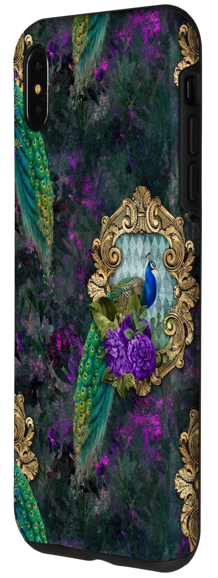 Premium iPhone XS Max Case with Elegant Wildlife Floral Peacock Retro Pattern - Durable Protective Cover for Everyday Use, Travel & Outdoor Activities