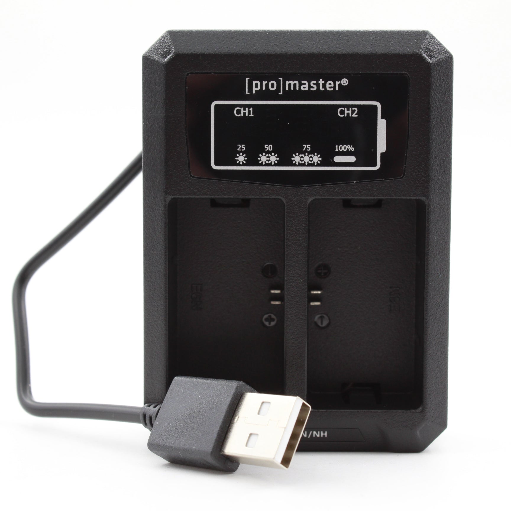 Refurbished Promaster Dually USB Charger for Canon LP-E6 & LP-E6N Batteries - Professional DSLR Camera Accessory for Travel & Studio Photography