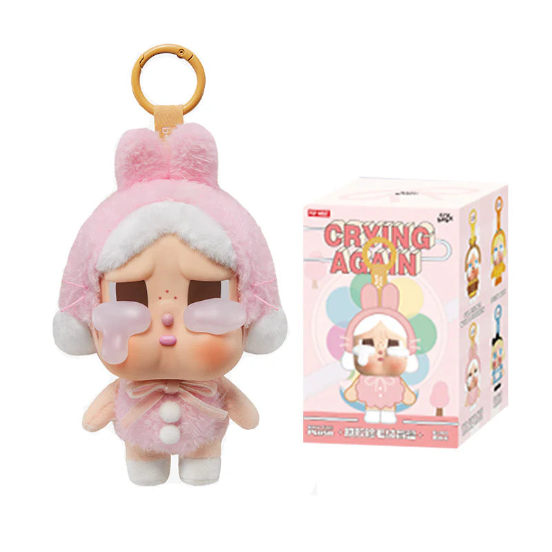 POP MART CRYBABY Crying Again Series Vinyl Plush Pendant Blind Box - Cute Collectible Keychain for Anime Fans, Perfect Gift for Birthday & Christmas (Surprise Mystery Box)