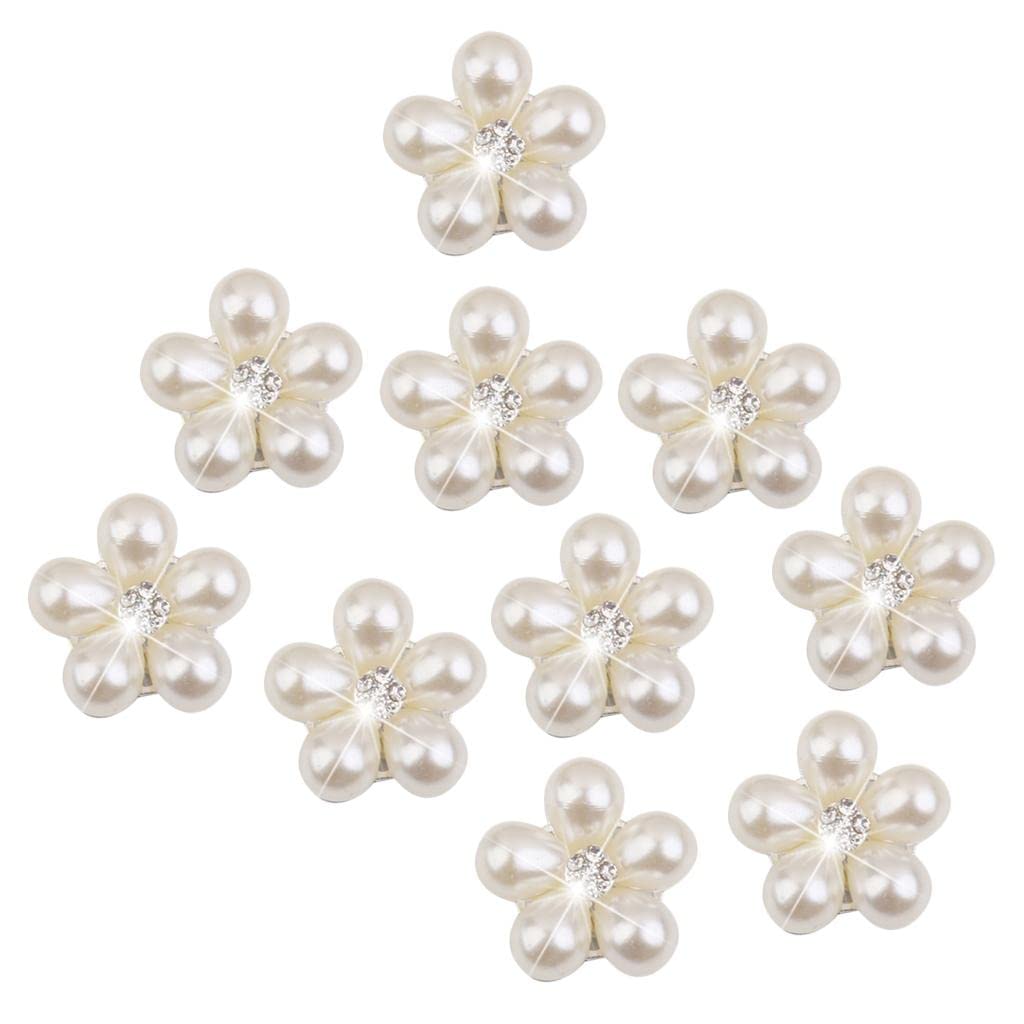 10pcs Crystal Flatback Embellishments for DIY Crafts - Bouquet Accessories, Scrapbooking, Jewelry Making, and Home Decor