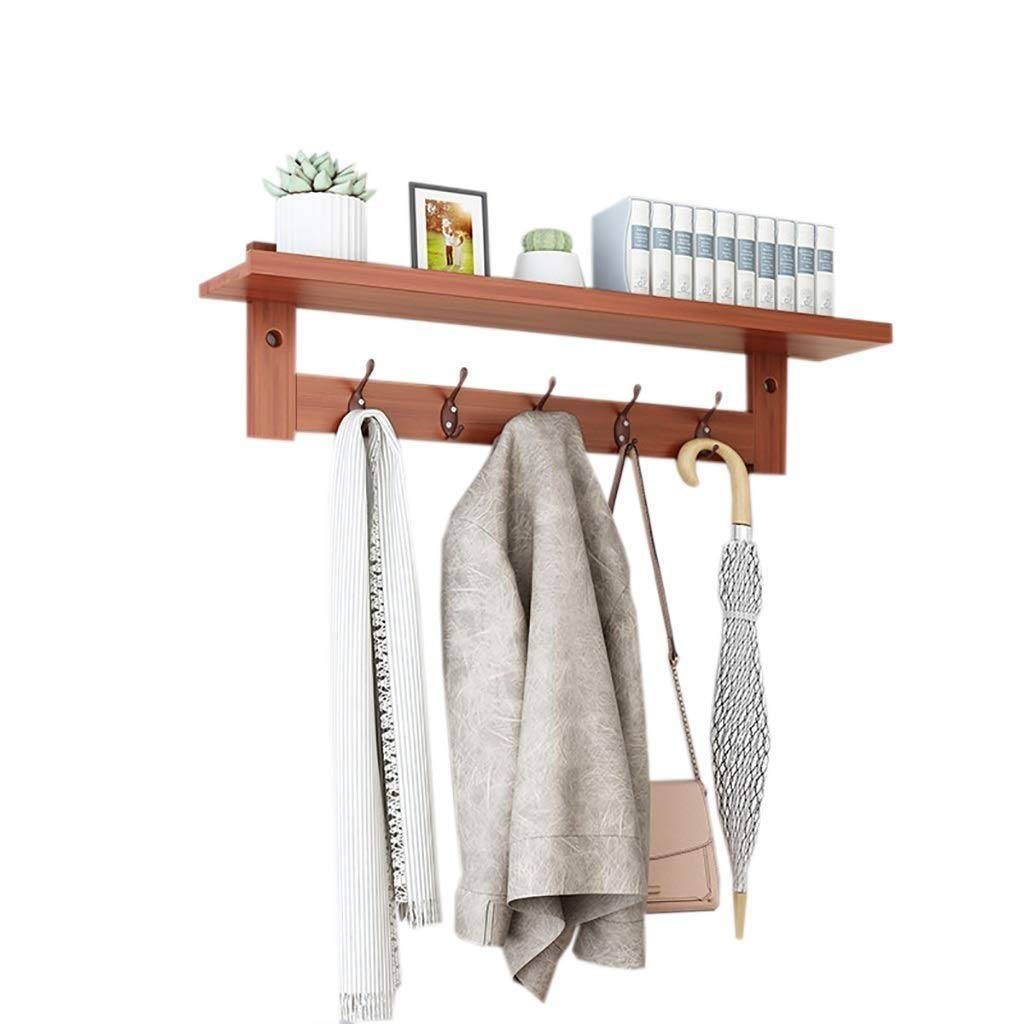 Rustic Industrial Wall Mounted Double Pipe Clothes Rack - 5 Hook Loft Style Hanger for Towels & Clothing - Perfect for Bathroom, Living Room & Bedroom Organization