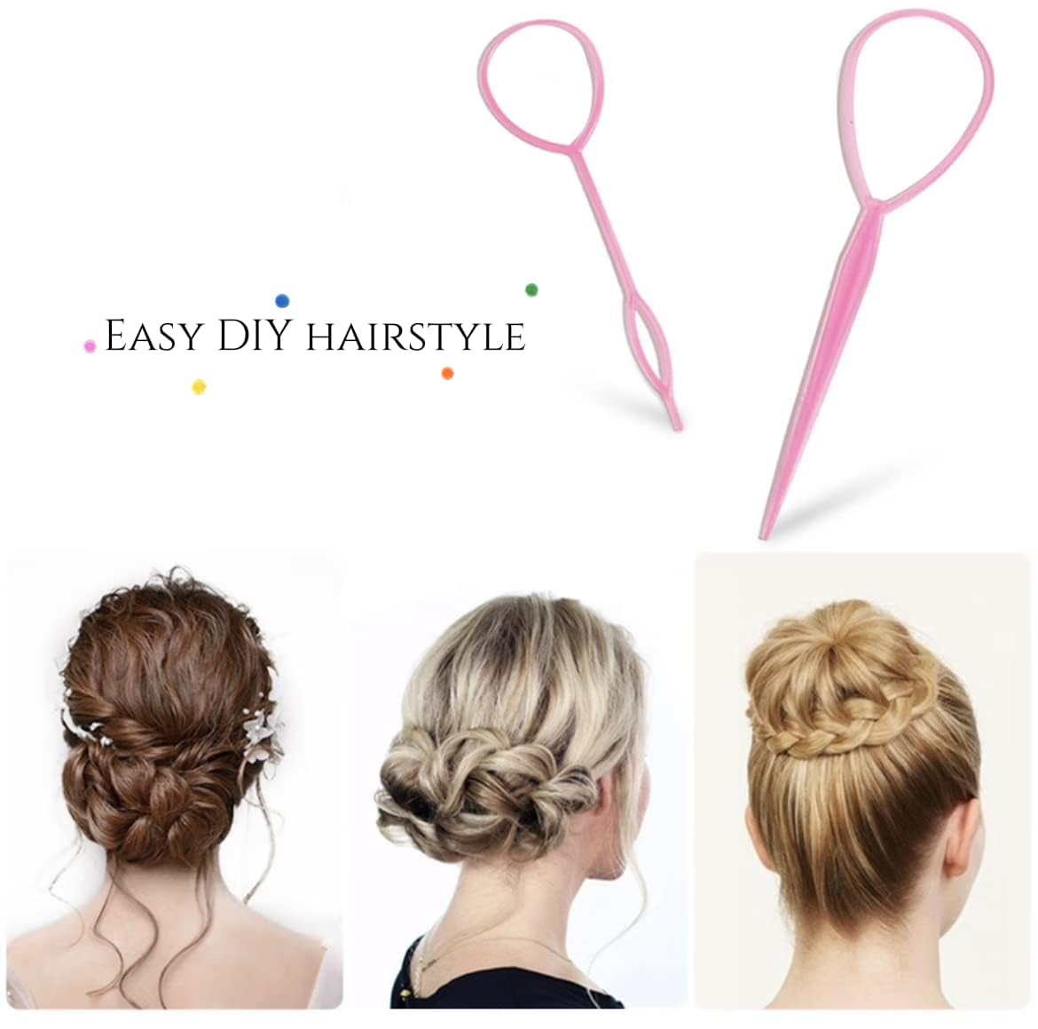 French Braid Maker Tool Set - 4 Piece Hair Braiding & Styling Kit for Women & Girls | Easy DIY Hair Accessories for Parties, Weddings & Everyday Hairstyles