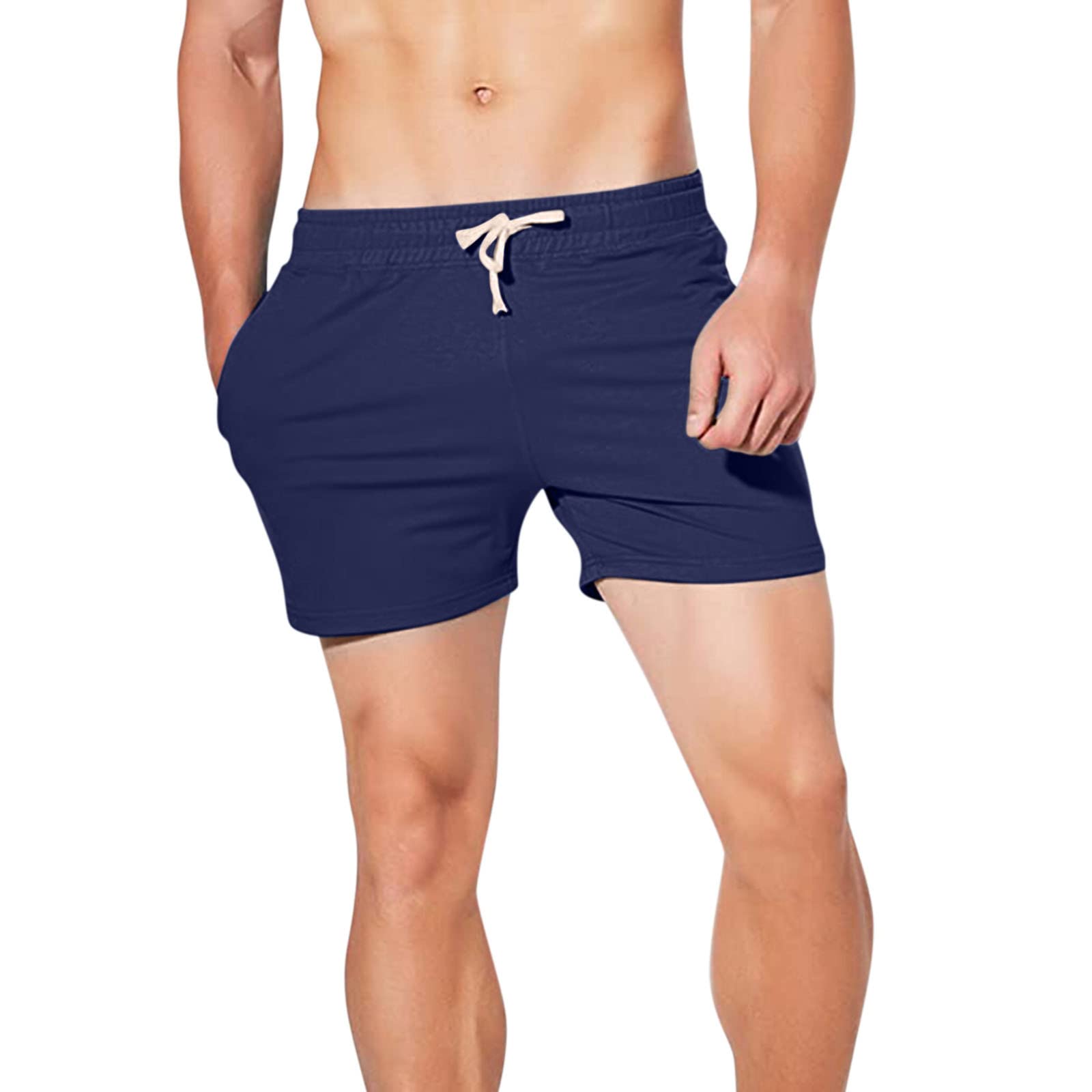 **Men's Running Shorts - Lightweight Breathable Quick-Dry Athletic Shorts for Jogging & Gym Workouts - Trendy Solid Color Cargo Shorts for Summer & Casual Wear**