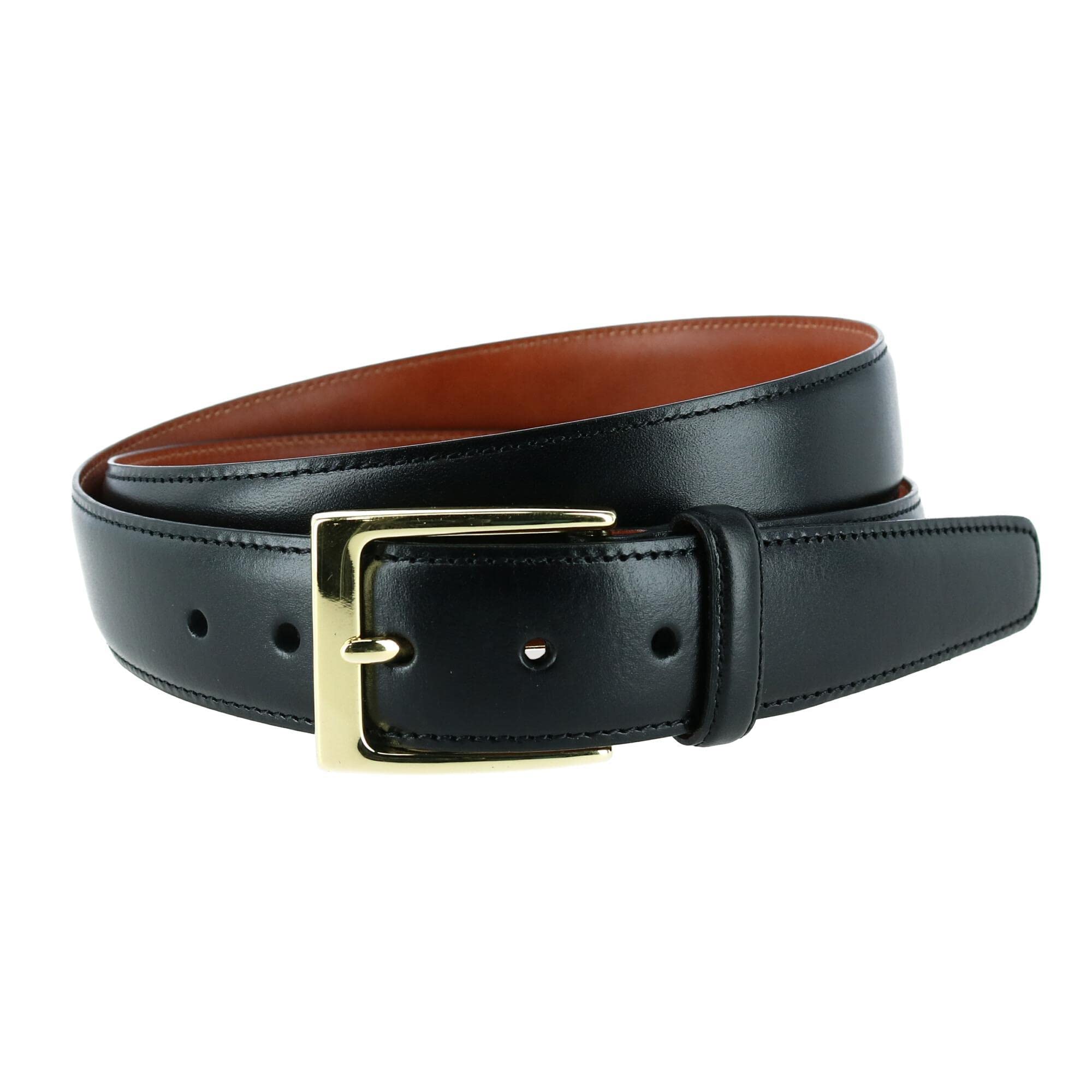 Trafalgar Cortina Genuine Leather Belt for Men - 1 3/16 Inch (30mm) Wide - Classic Dress & Casual Wear - Perfect for Office, Wedding & Everyday Use
