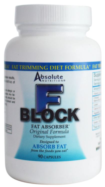Absolute Nutrition FBlock Fat Blocker Supplement - 90 Capsules for Weight Management & Healthy Digestion | Supports Low Carb & Keto Diet Lifestyle