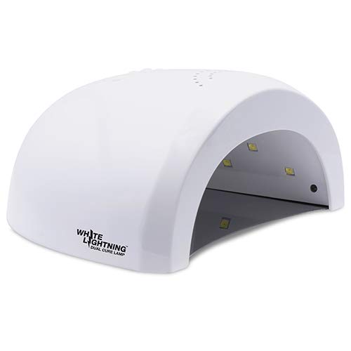 White Lightning UV LED Dual Curing Lamp for Gel Nail Polish - 36W Professional Nail Dryer with 4 Timer Settings, Auto Sensor & Cooling Fan | Perfect for Salon, Home Manicure & Pedicure Nail Care