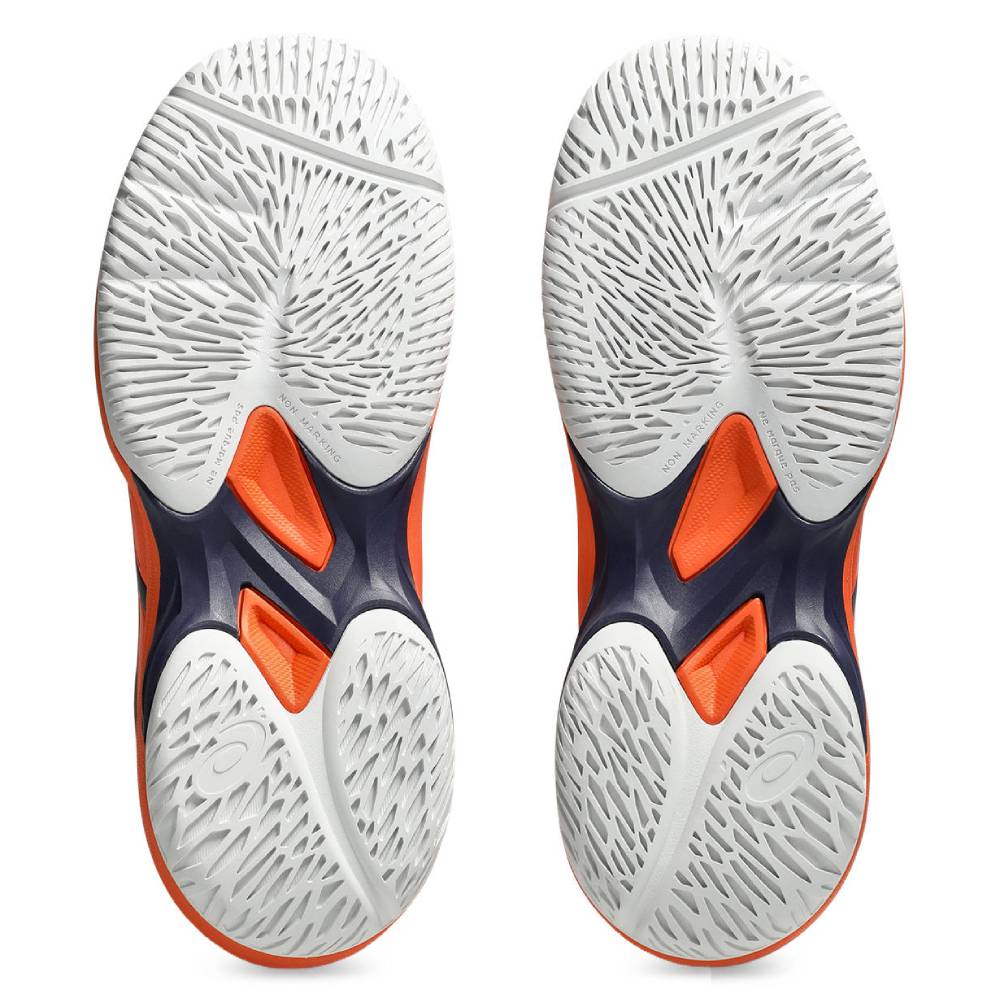 ASICS Gel-Game GS Junior Tennis Shoes for Kids - Nova Orange/Indigo Fog | Lightweight & Supportive Court Sneakers for Junior Players | Perfect for Tennis Training & School Sports