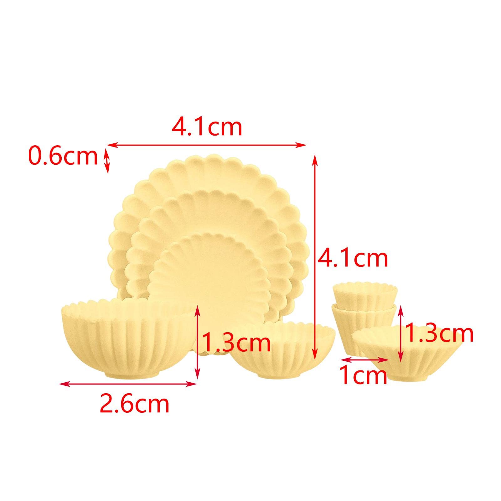 1/6 Miniature Dollhouse Kitchen Accessories Set - Yellow Dish, Bowl, Cups for DIY, Pretend Play, Party Cooking Game, Dining Room, Perfect for Kids' Educational Toys and Home Decor