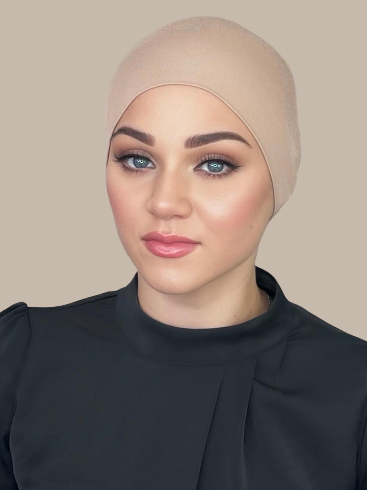 Premium Jersey Underscarf for Women - Soft & Breathable Warm Taupe Head Covering - Perfect for Hijab, Modest Fashion & Everyday Comfort