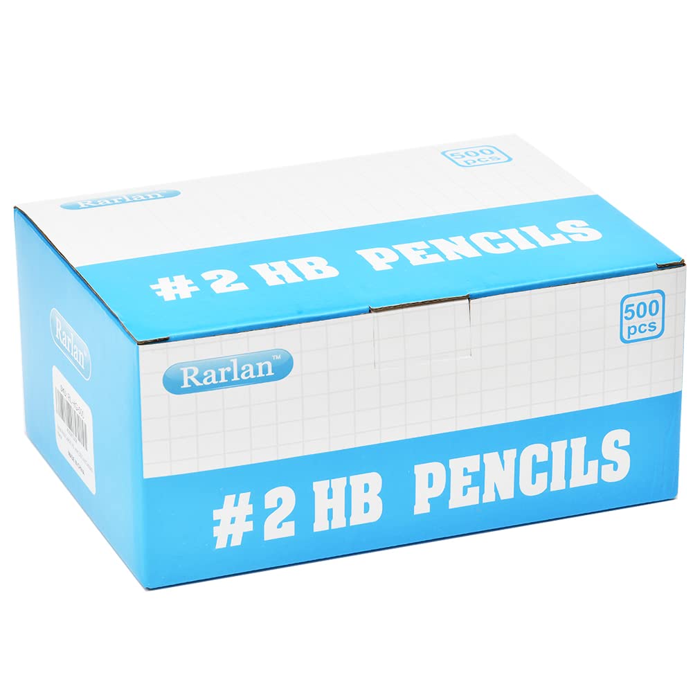 Premium #2 HB Pencils Bulk Pack - 500 Count Pre-Sharpened Wood-Cased Pencils for School, Office & Standardized Testing (SAT/ACT)