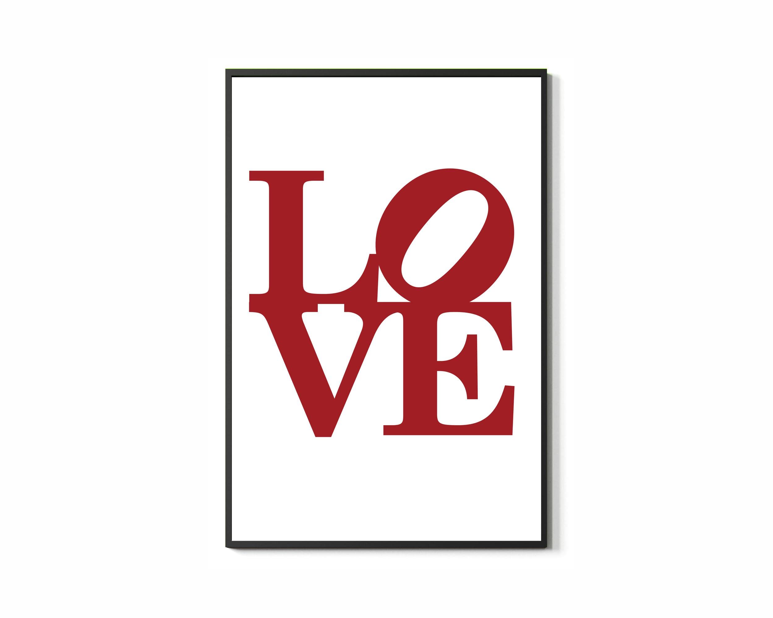 FESOGO Red Love Wall Decor Sign - Home & Bedroom Decoration