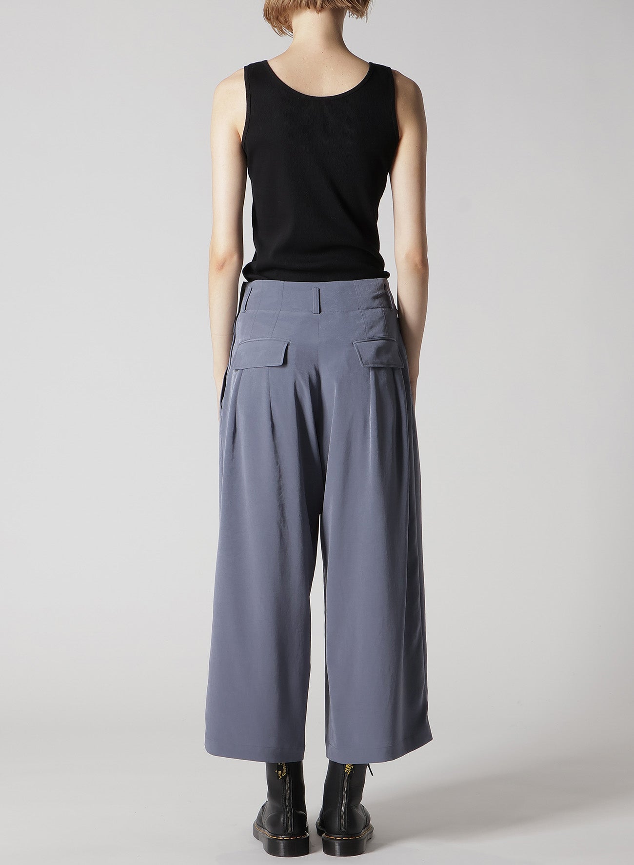Crepe de Chine Random Tuck Pants for Women - Elegant High Waist Flowy Trousers for Office, Party & Casual Wear | Comfortable & Stylish