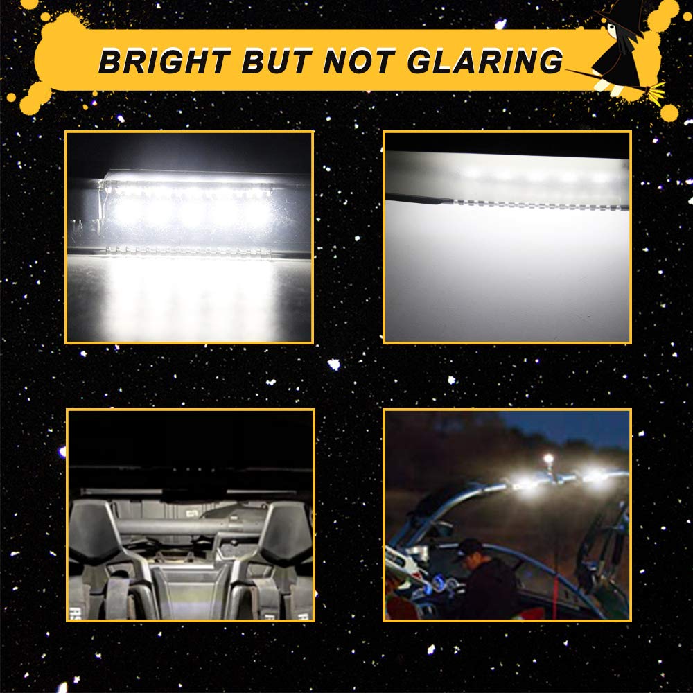 Universal Roll Bar Mount LED Light - Interior & Utility Courtesy Work Light for UTV, ATV, Truck, Car - Wraparound Roll Bar Dome Light for Off-Road Vehicles - Perfect for Night Driving, Camping & Emergency Lighting