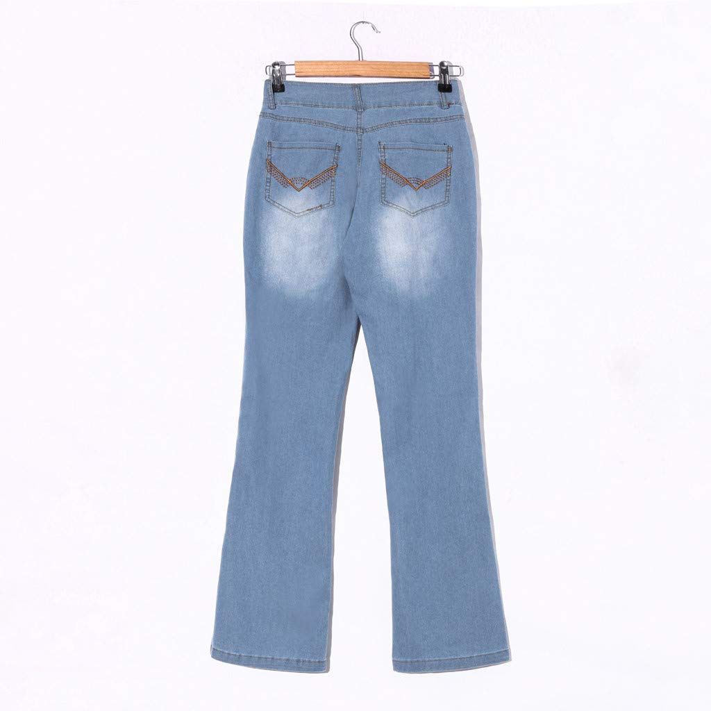 Women's High Waisted Flare Jeans - Stretch Bootcut Denim Pants for Casual Outfits