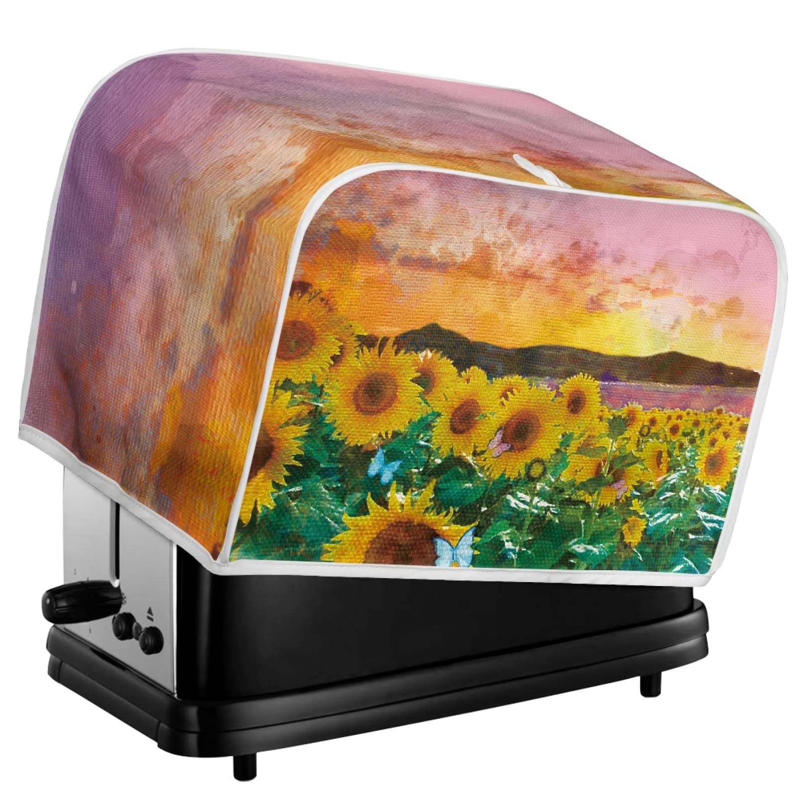Washable Horse & Cow Pattern 2-Slice Toaster Cover - Durable Kitchen Appliance Protector for Toasters & Bread Makers | Perfect for Country Style Kitchens & Farmhouse Decor