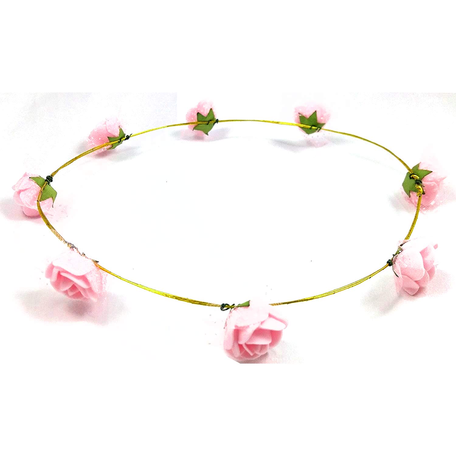 KIDZOO 6 Pack White Flower Tiara Crown Headband Set - Elegant Princess Party Hair Accessories for Weddings, Birthdays, Pageants & Photo Shoots