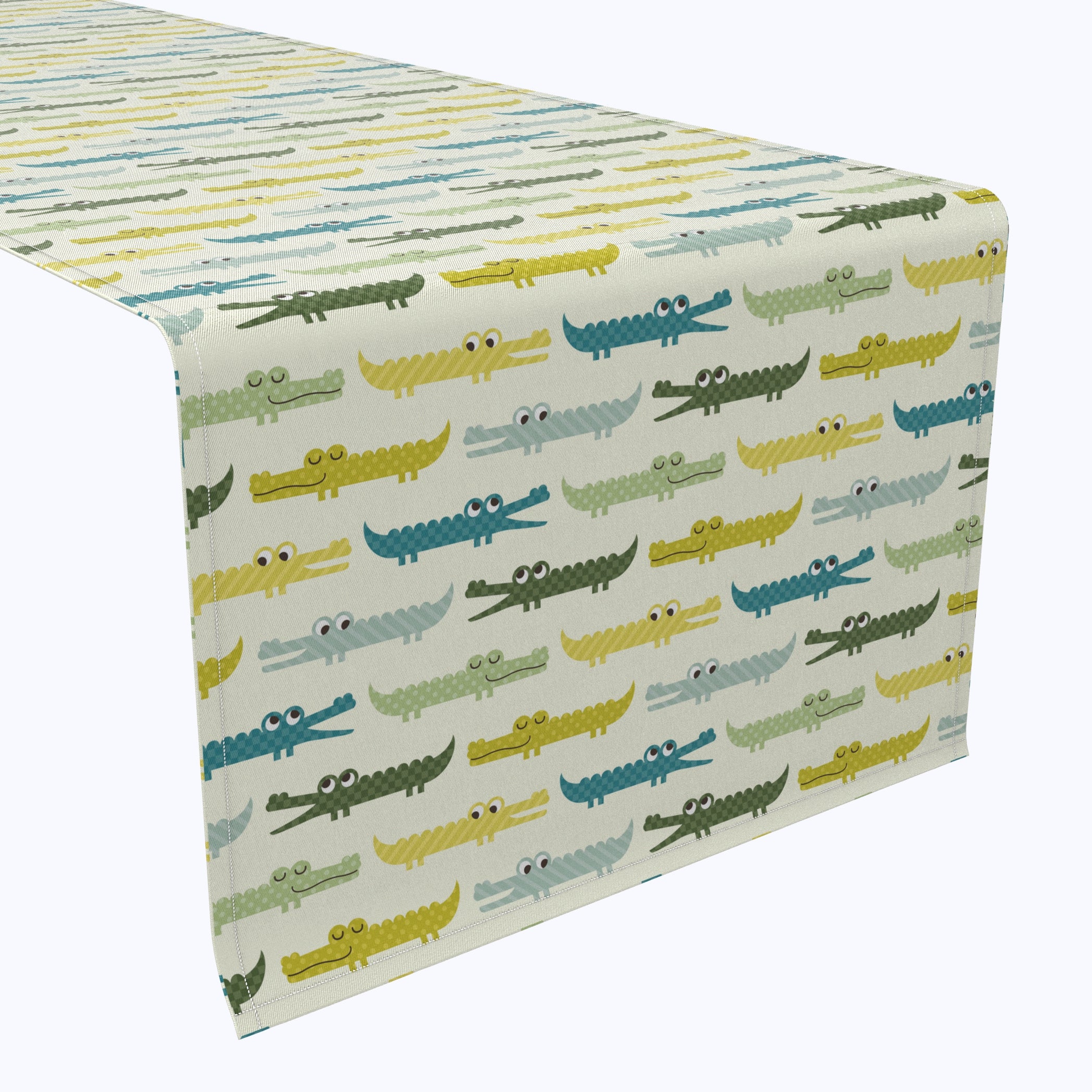 Funny Alligator Table Runners for Dining Room Decor - Waterproof Washable Tablecloth for Parties, Holidays & Everyday Use