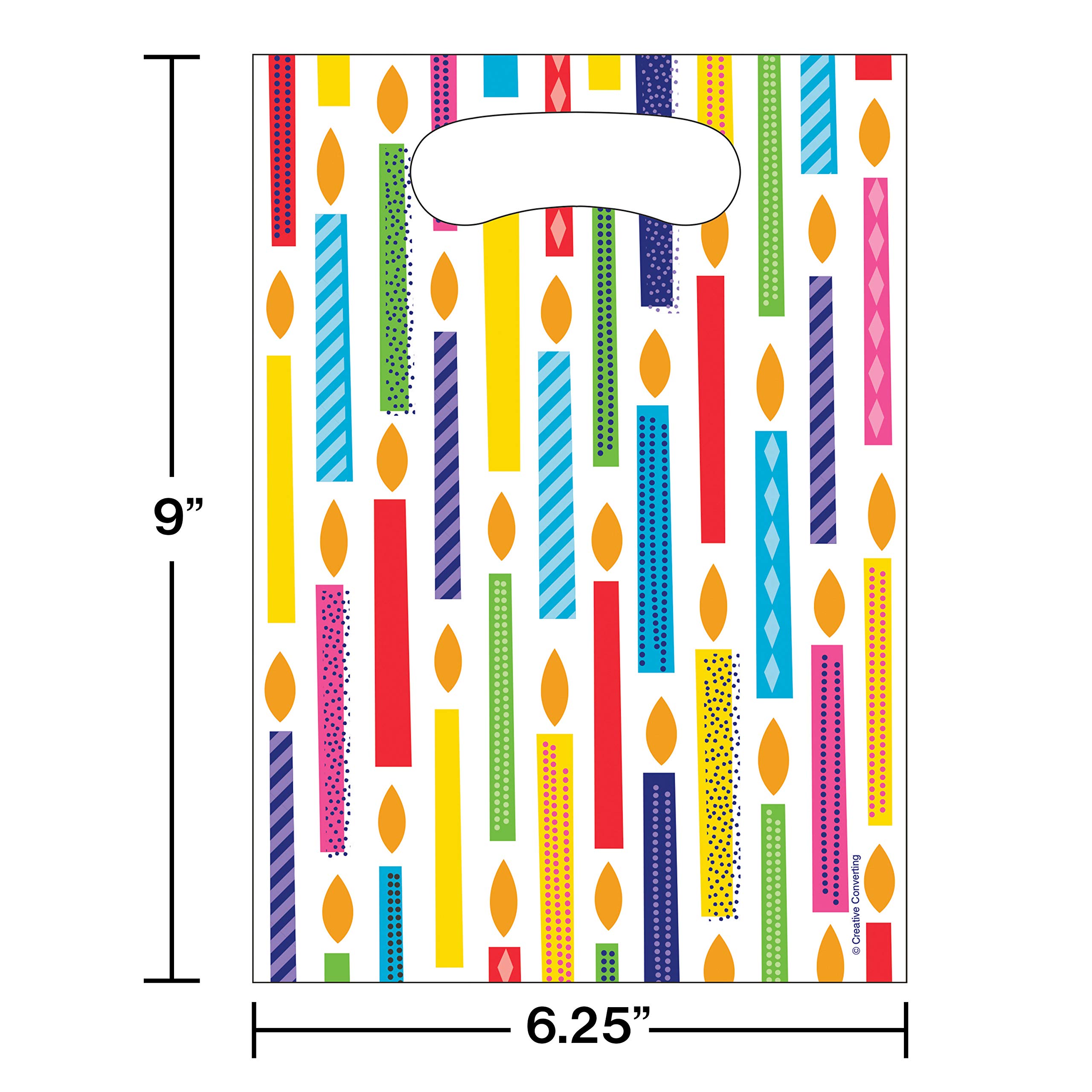 Bright Color Birthday Party Favor Bags - 8 Pack | Perfect for Kids' Birthday Parties, Baby Showers & Goodie Bags