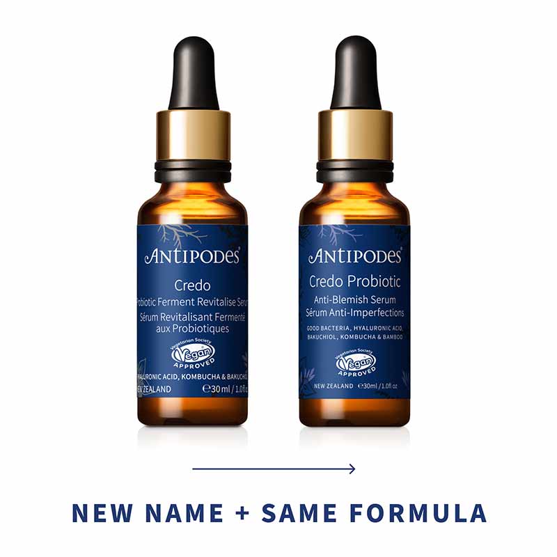Antipodes Credo Probiotic Anti-Blemish Serum for Acne-Prone Skin - Clear & Hydrating Face Treatment for Daily Skincare Routine