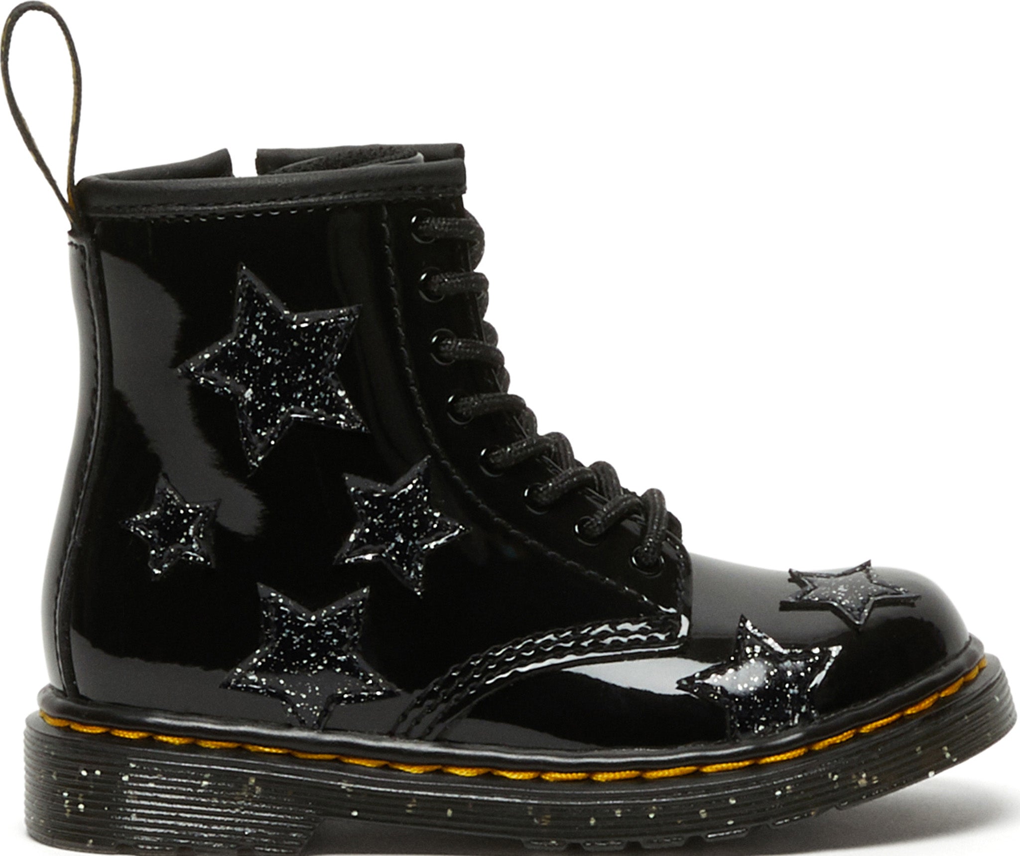 1460 Glitter Patent Leather Boots for Toddlers - Sparkly Embellished Ankle Boots for Girls & Boys - Perfect for Parties, Holidays & Special Occasions