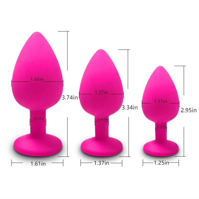 3Pcs Silicone Anal Trainer Kit - Butt Plugs & Anal Beads with Nipple Clamps for Women, Men & Couples | Beginner to Advanced Anal Play | Perfect for Solo Exploration & Couples Intimacy (Pink)
