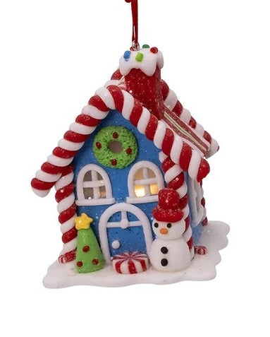 4 Pack Battery Operated LED Candy House Decorations - Christmas Holiday Home Decor, Party Favors, Gift Boxes & Winter Village Displays