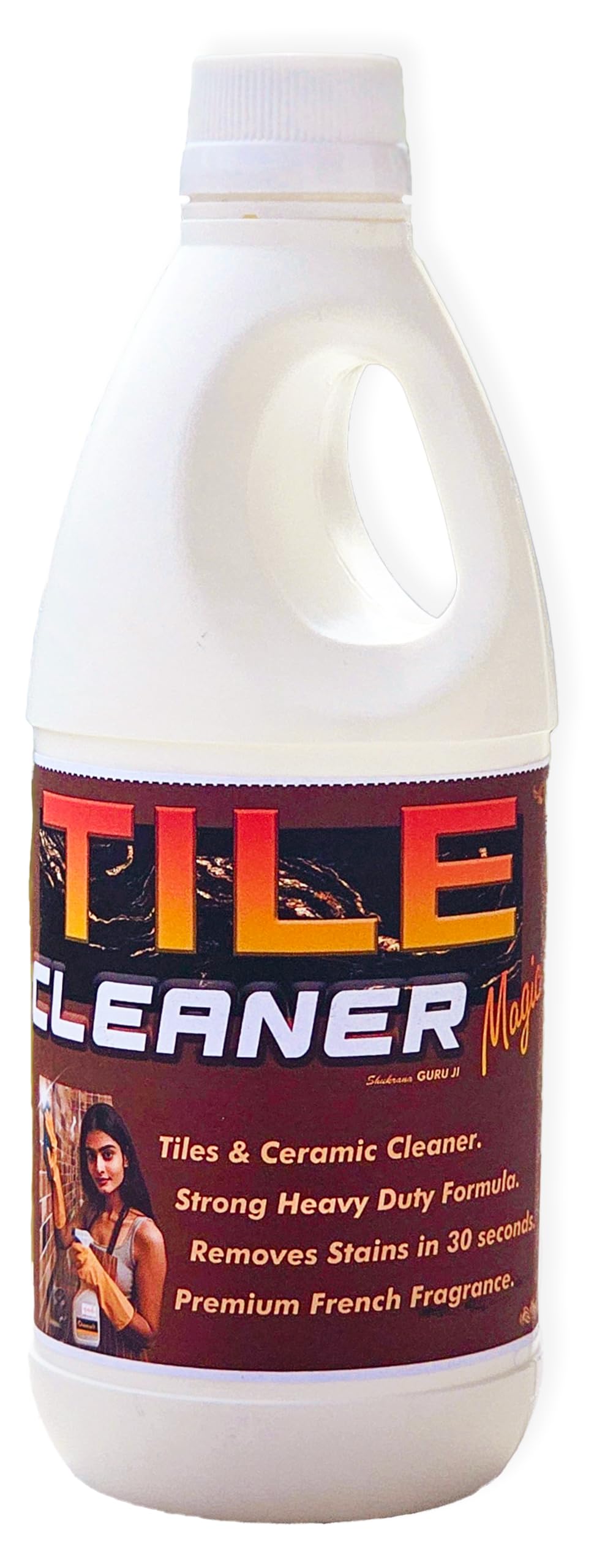 Chemwit Heavy Duty Tile Cleaner Liquid - Powerful Bathroom & Kitchen Floor & Wall Tile Stain Remover - Safe for Ceramic, Porcelain & Grout Cleaning - Ideal for Shower, Backsplash & Countertop Maintenance