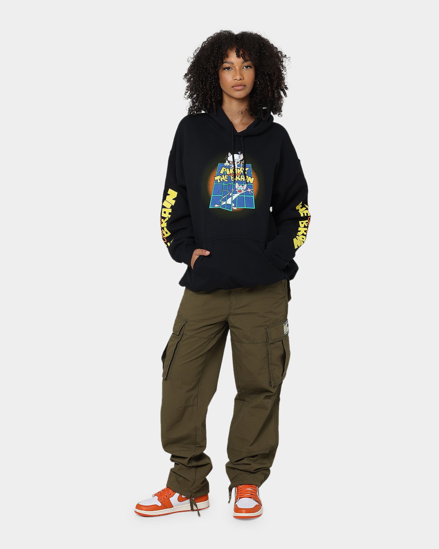 Pinky and The Brain Vintage Hoodie - Black Wash Retro Cartoon Sweatshirt for Men & Women | Perfect for Casual Wear, Cosplay, and 90s Nostalgia Fans