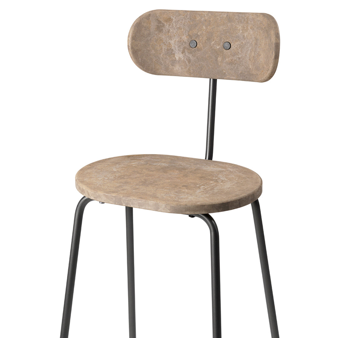 Comfortable Earth Bar Stool with Backrest - Adjustable Height Wooden Counter Stool for Kitchen Island, Breakfast Bar & Home Decor
