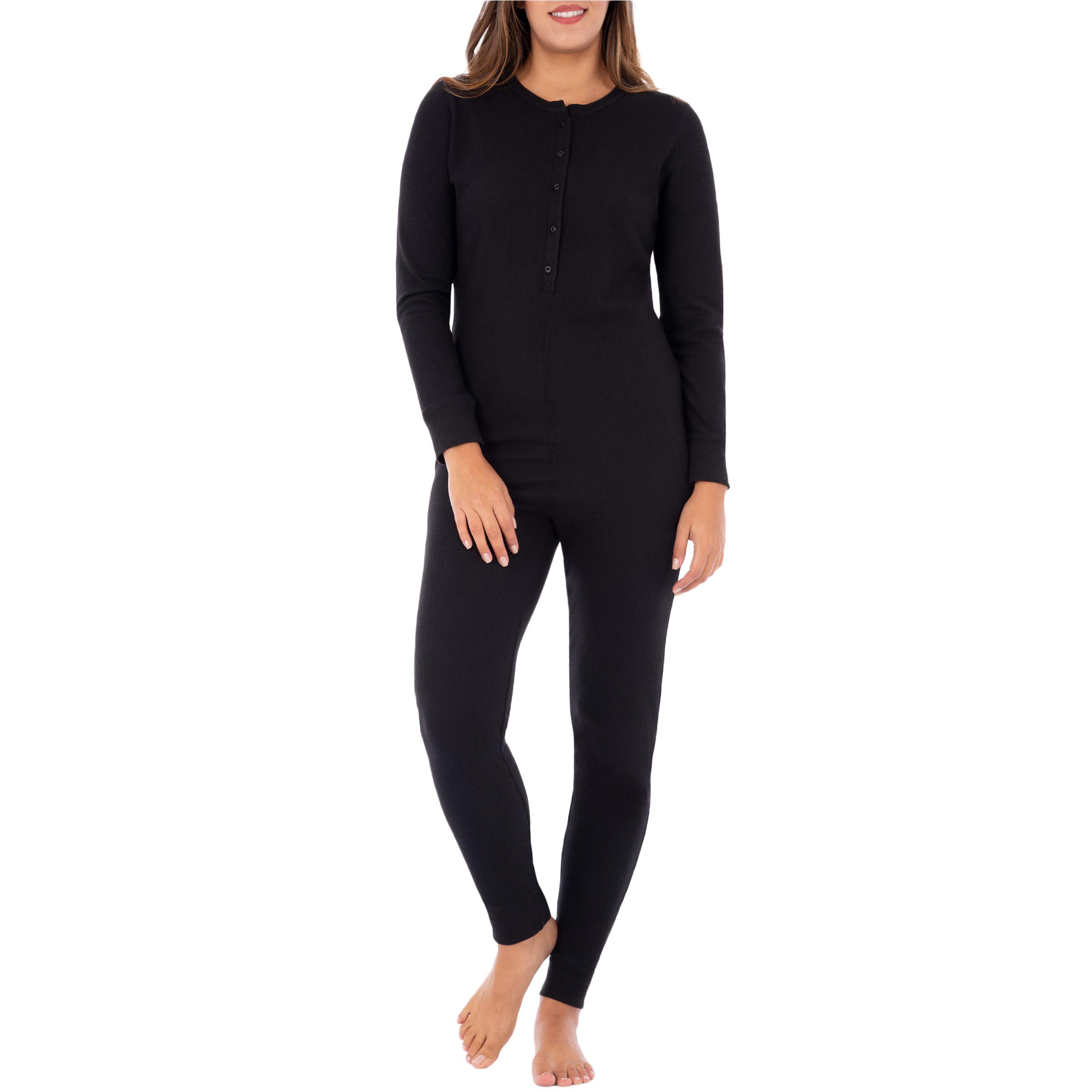 Fruit of the Loom Women's Micro Waffle Premium Thermal Union Suit - Warm Winter Underwear for Cold Weather & Outdoor Activities