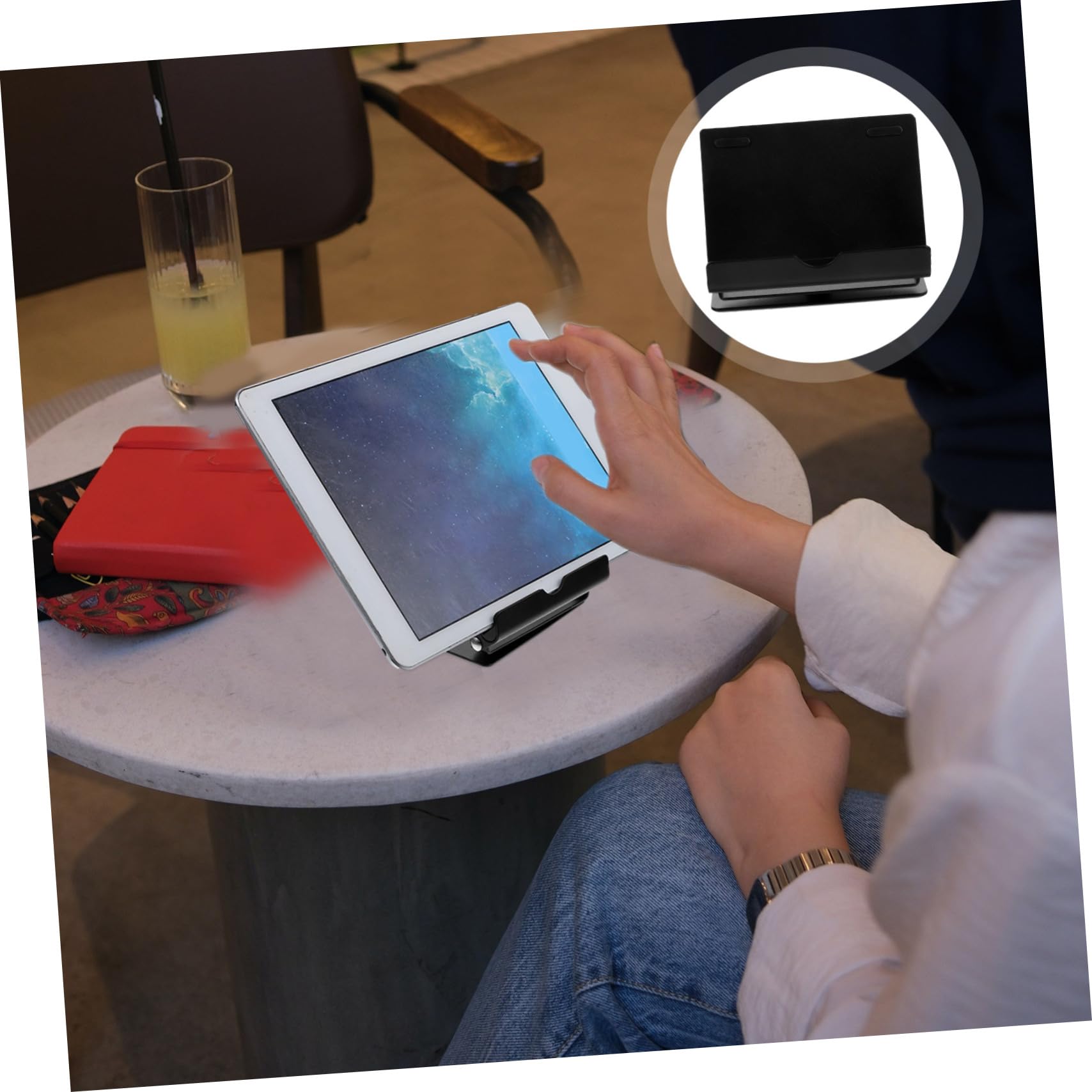 Homoyoyo Adjustable Aluminum Laptop Stand - 360° Rotating Ergonomic Tablet & Phone Holder for Desk - Perfect for Office Work, Home Study & Gaming Setup