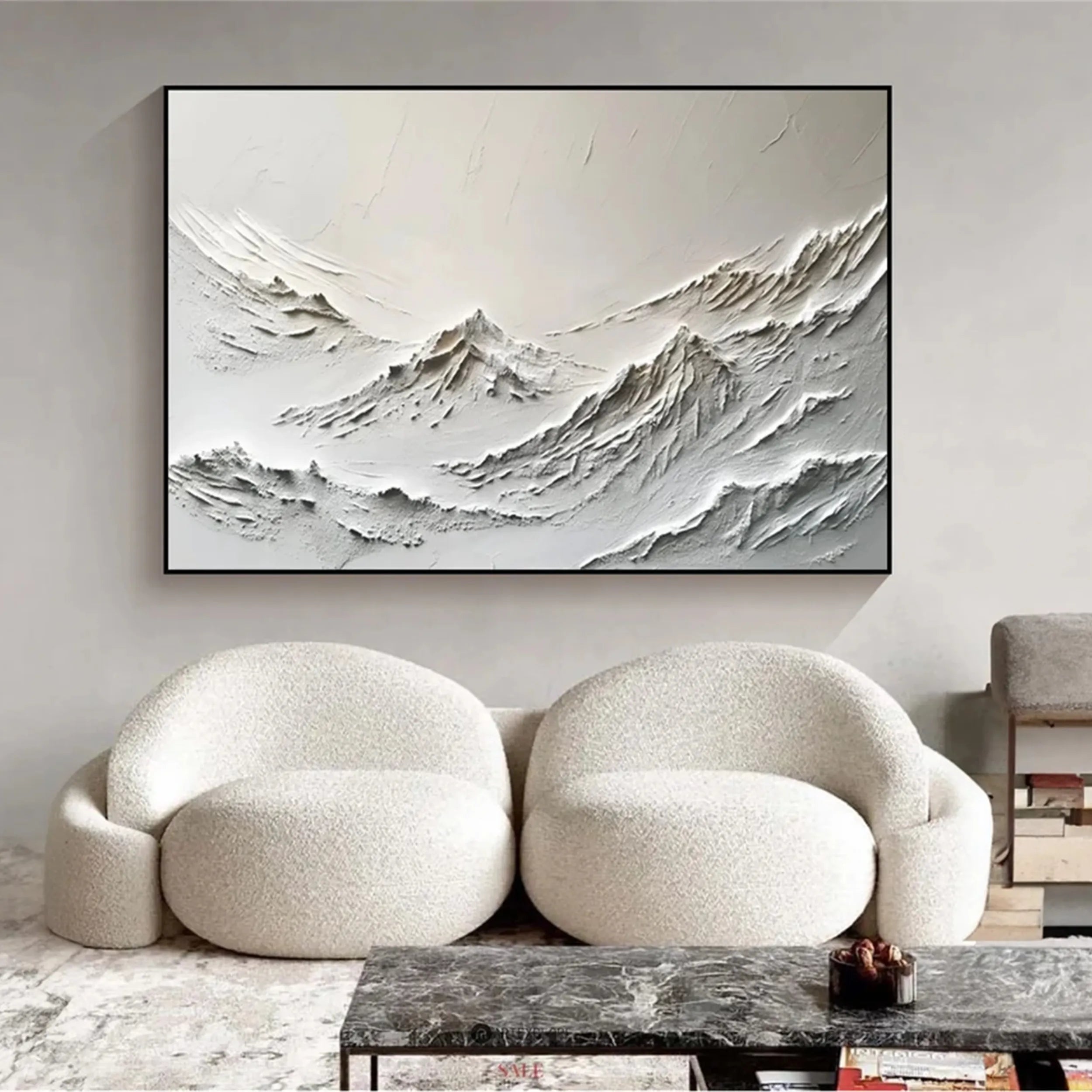 Minimalist Textured Plaster Art Painting - Modern Abstract Wall Decor for Living Room, Bedroom & Office | #MM242