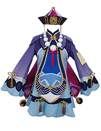 Genshin Impact Qiqi Cosplay Costume Full Set with Accessories - Anime Halloween Party Uniform Dress for Cosplay Events & Conventions