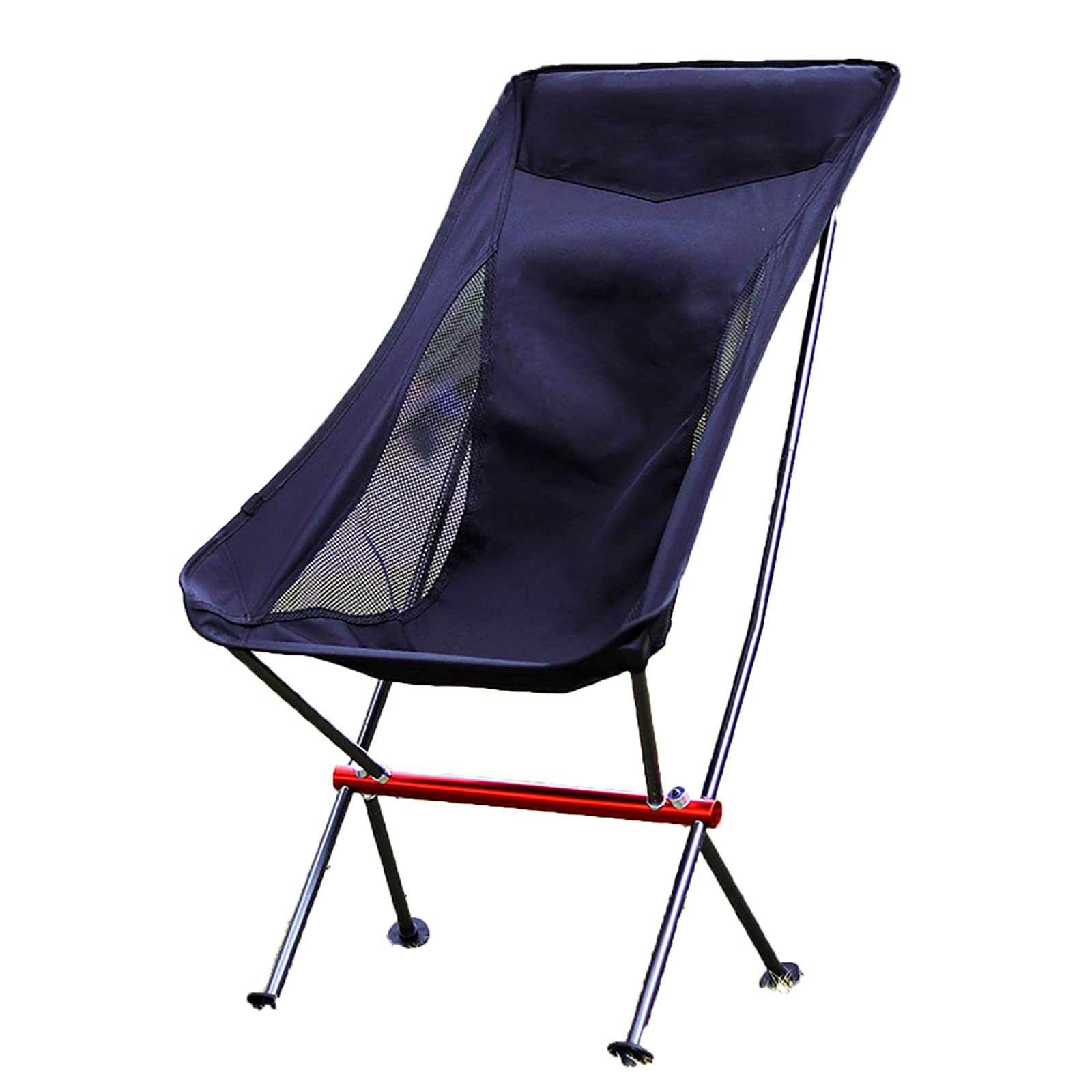 Lightweight Aluminum Alloy Folding Chair - Portable Outdoor Camping Chair with High Backrest & Storage Bag - Supports 150kg - Perfect for Hiking, Picnics, Beach, Backyard & Camping Trips