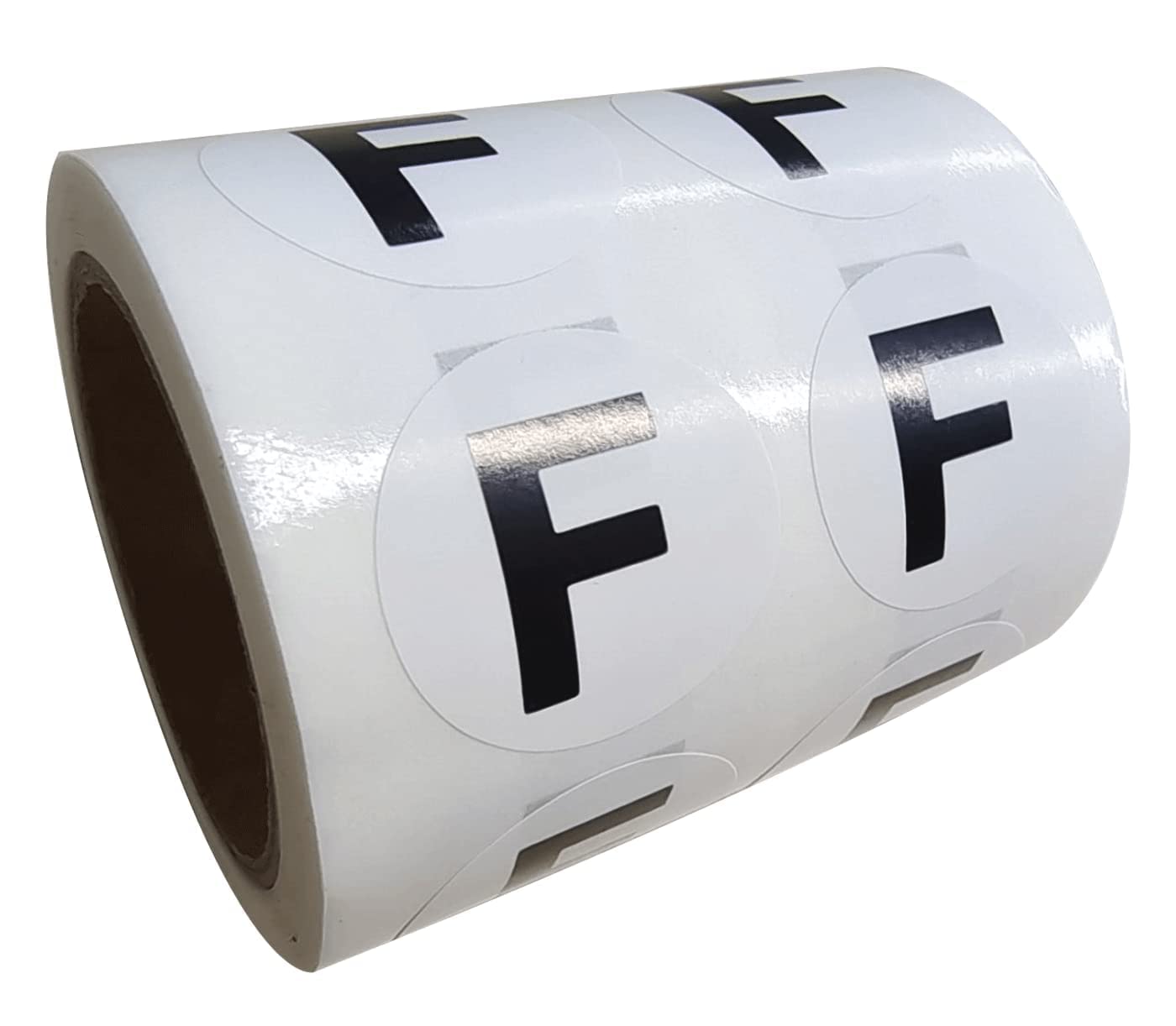 1 Inch Round Letter F Inventory Labels - 500 Adhesive Circle Dot Stickers for Organizing, Filing & Storage | Capital F Stickers for Office, Warehouse & Retail Use