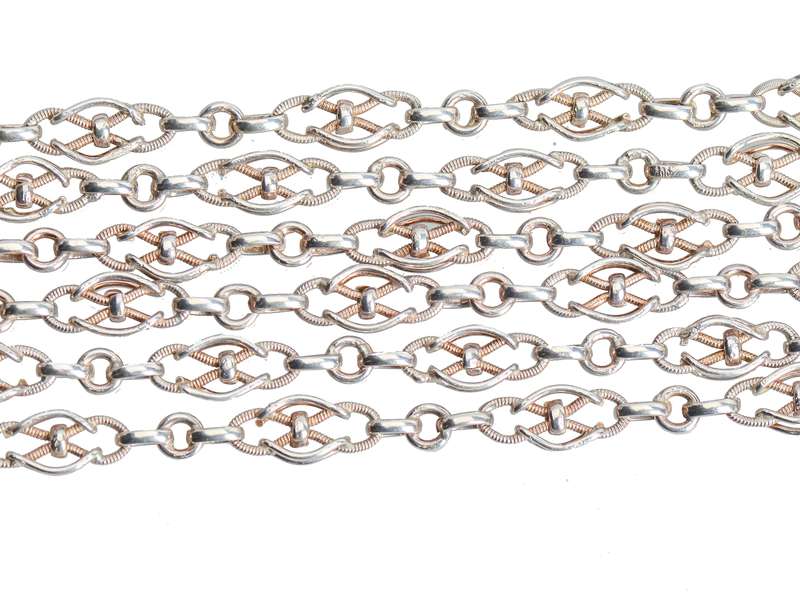 Elegant French Long Guard Fancy Silver Chain Necklace for Women - Perfect for Formal Events, Date Nights & Special Occasions