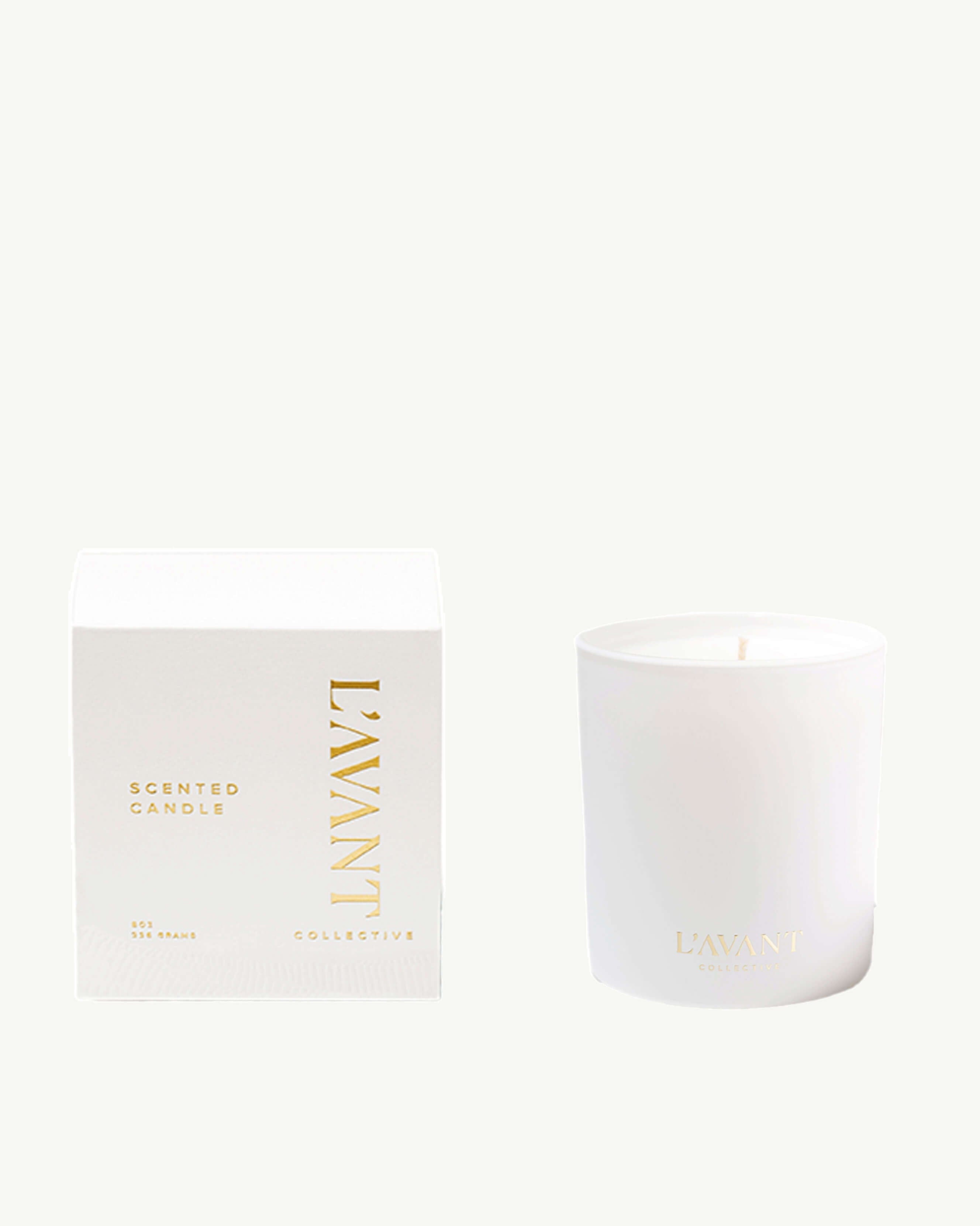 L'AVANT Collective Fresh Linen Scented Candle - Long Lasting Aromatherapy Soy Wax Candle for Home, Office, Bedroom & Bathroom Relaxation