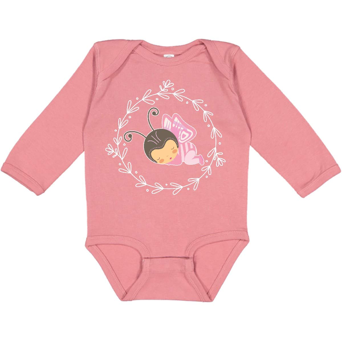 Inktastic Baby Girl Clothes - Adorable Butterfly Print Long Sleeve Creeper Outfit for Newborns & Infants | Perfect for Family Photos, Playdates & Special Occasions