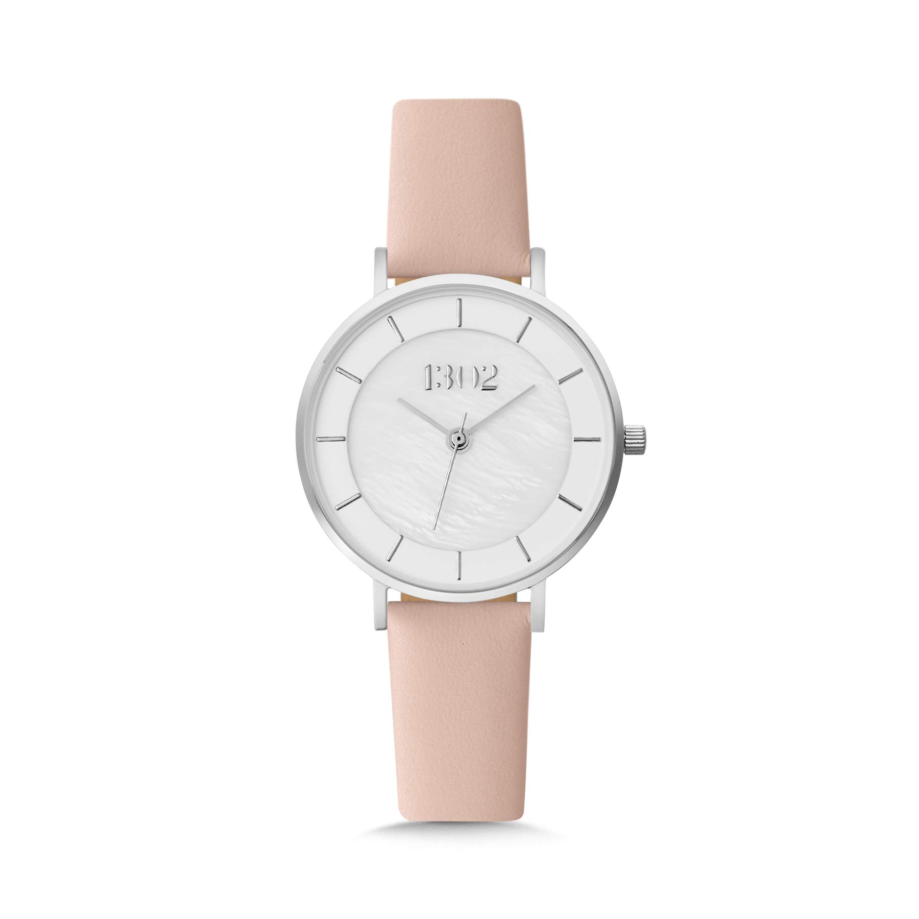 Elegant Silver Women's Watch with Pearl Accents - 32mm Interchangeable Strap Wristwatch for Women - Perfect for Office, Date Night & Special Occasions