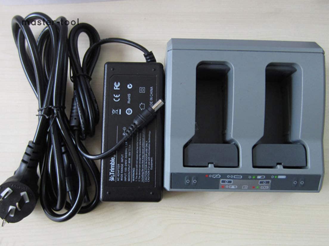 Dual Slot Battery Charger for Trimble GPS & Total Station - Fast Charging, Compatible with Multiple Models - Perfect for Surveying, Construction & Outdoor Navigation