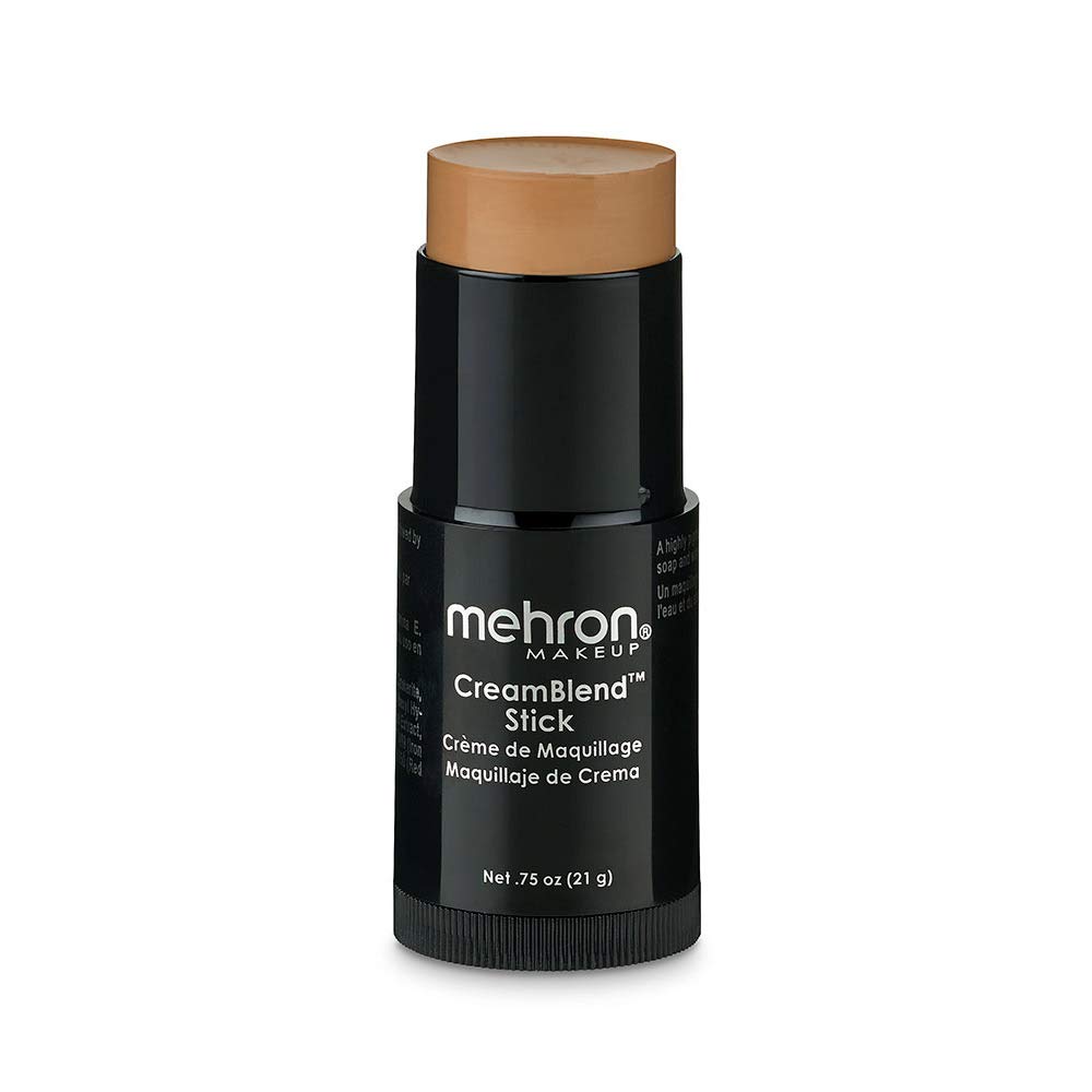 Mehron CreamBlend Stick - Professional Face & Body Paint Makeup for Halloween, Cosplay & Theater | Medium 4 (0.75 oz/21g) | Waterproof Foundation Cream for Costume Parties, SFX Makeup & Stage Performances