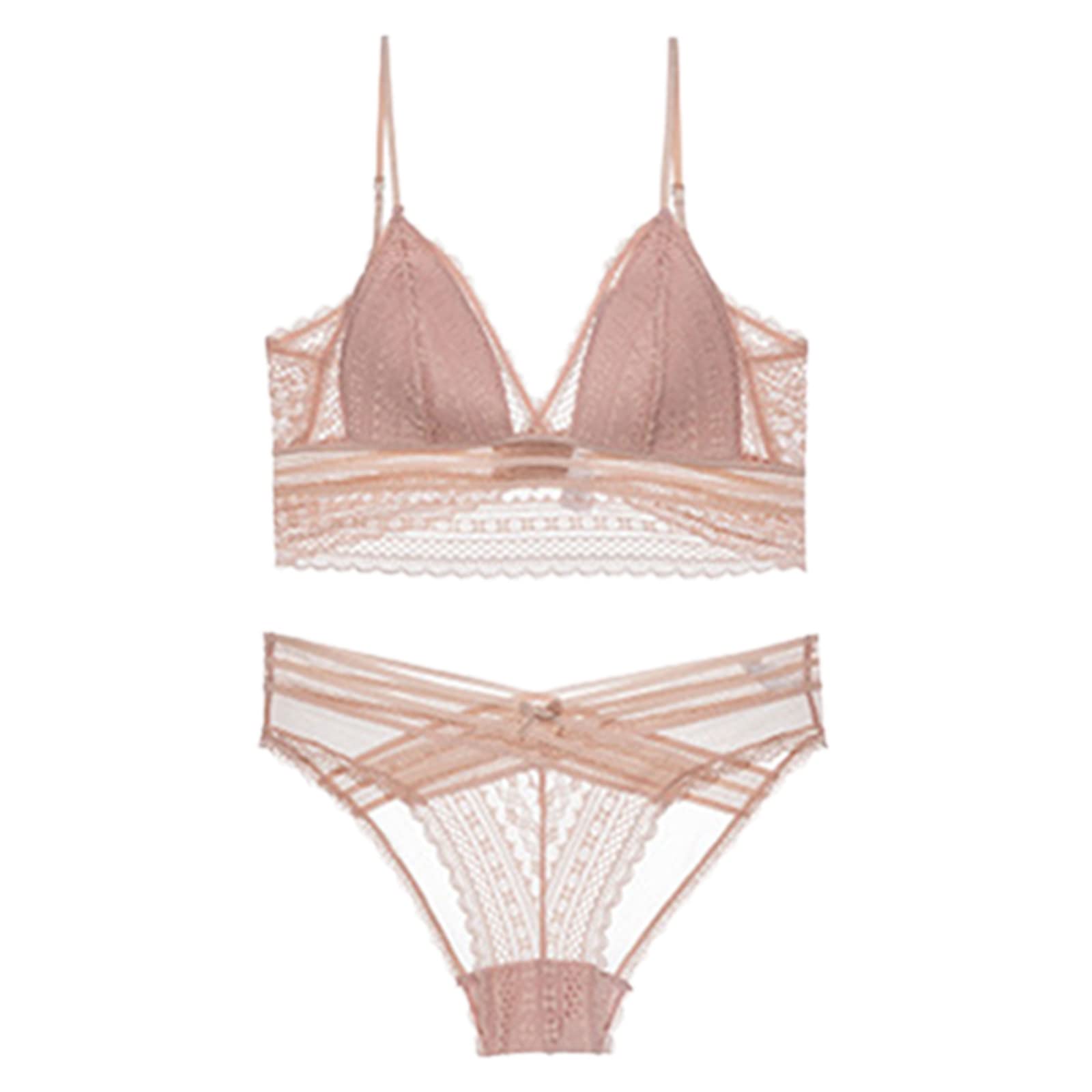 Ultra Thin French Lace Triangle Cup Strapless Sports Bra for Women - No Steel Ring, Comfortable Cotton Underwear - Perfect for Yoga, Gym & Everyday Wear
