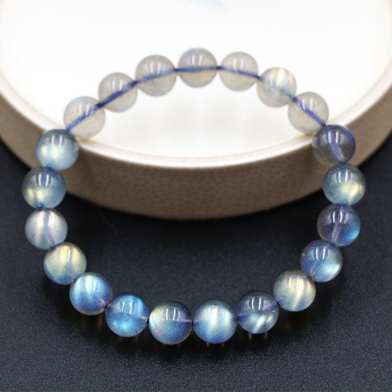 Natural Labradorite Crystal Gemstone Bracelet for Women - Healing Energy, Spiritual Protection & Elegant Fashion Accessory for Daily Wear & Meditation