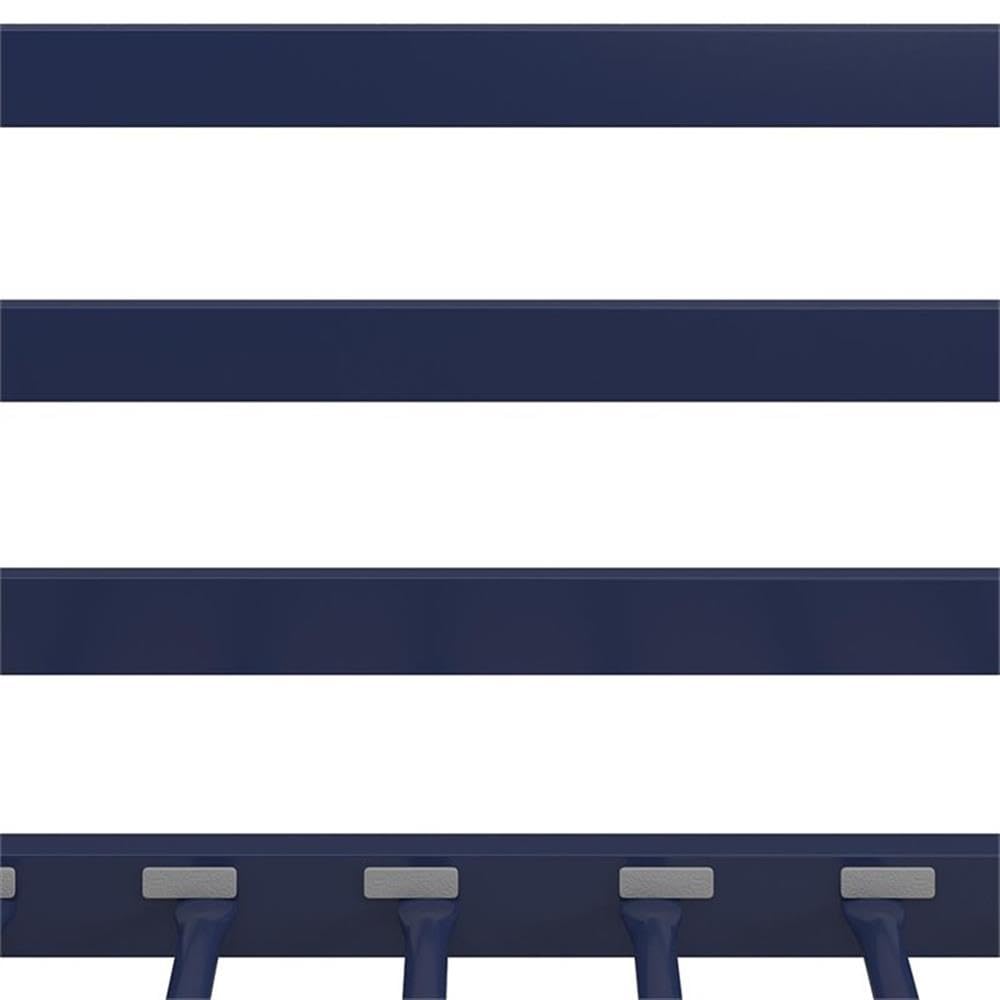 DHP Mabel Twin Over Twin Metal Bunk Bed - Blue Space-Saving Kids Bunk Bed with Sturdy Steel Frame | Perfect for Small Bedrooms, Guest Rooms & Kids' Shared Spaces