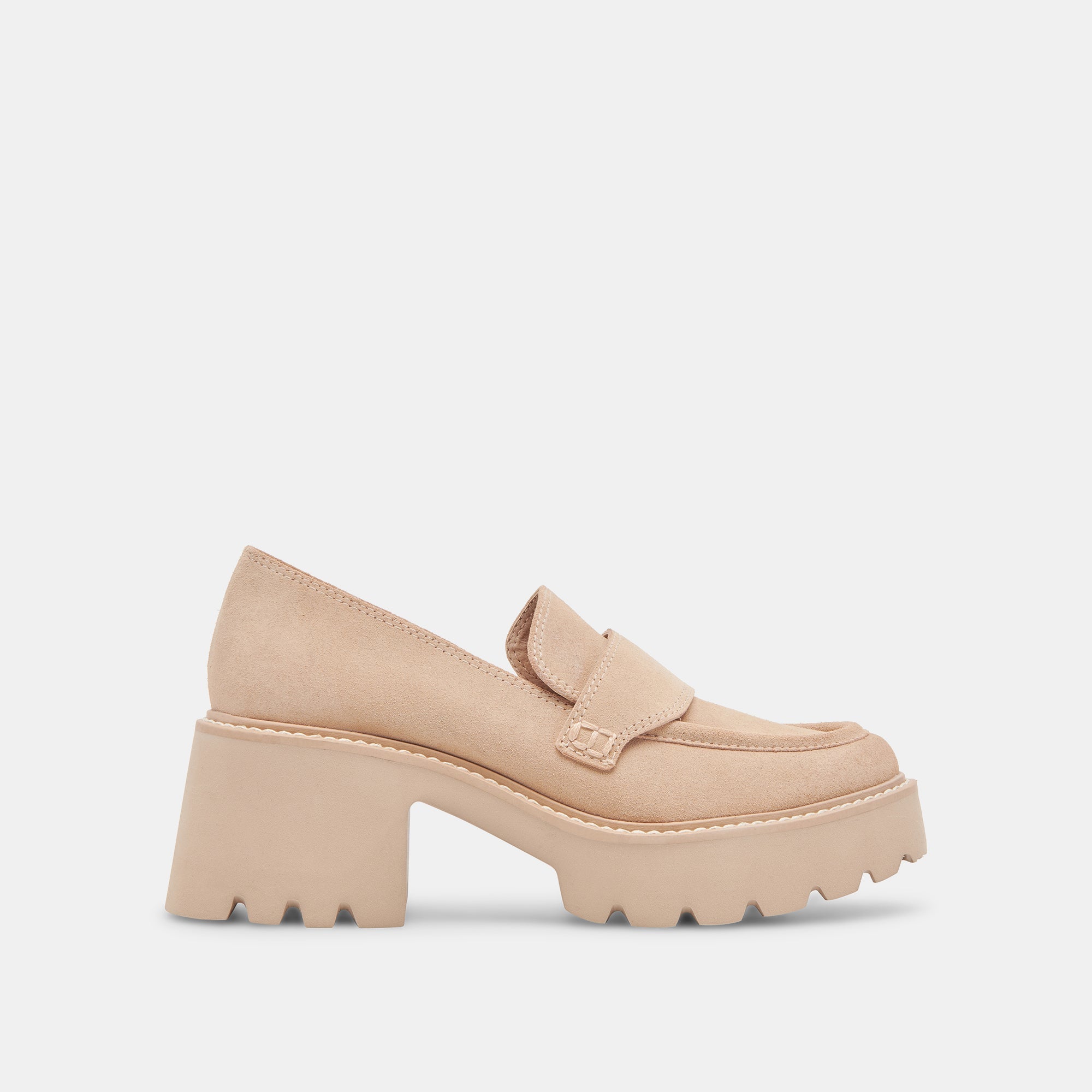 HALONA Suede Loafers for Women - Comfortable Slip-On Shoes for Casual & Office Wear - Dune Color Lightweight Walking Shoes