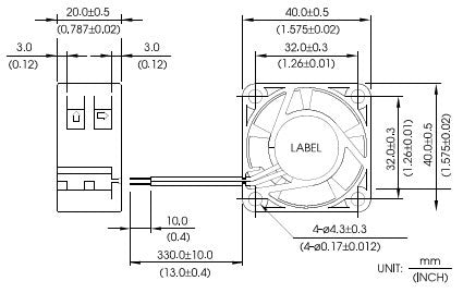 Delta AFB0424MD 40x40x20mm 24V DC Cooling Fan with 3-Pin Connector & RPM Sensor - Perfect for PC Cooling, Electronics, and DIY Projects